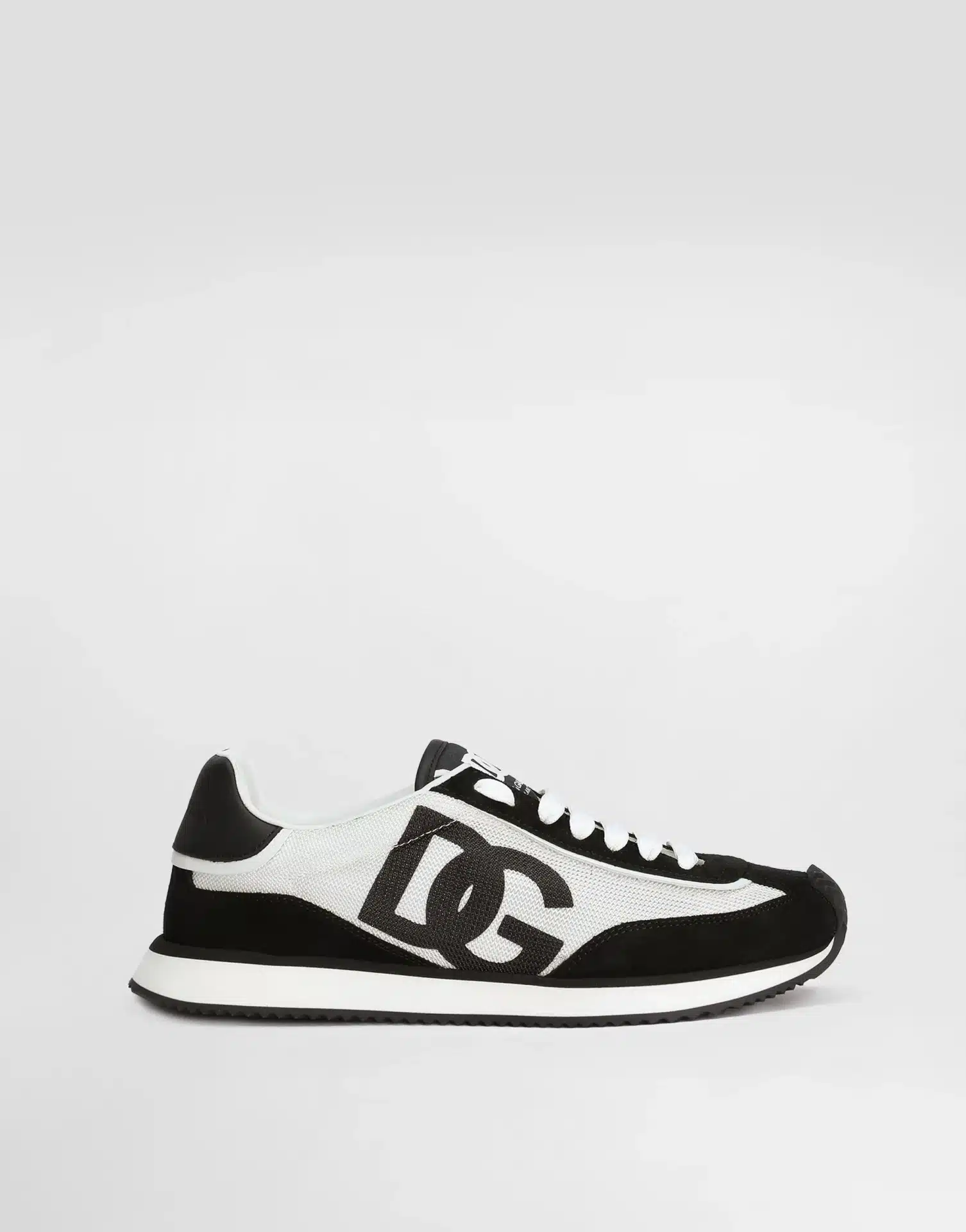 Sneakers Femme DG CUSHION daim blanc noir Dolce & Gabbana-influensse