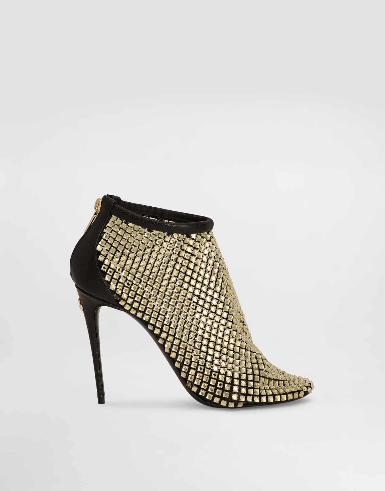 Escarpins Lollo cuir iguane strass noir or Dolce&Gabbana-influensse