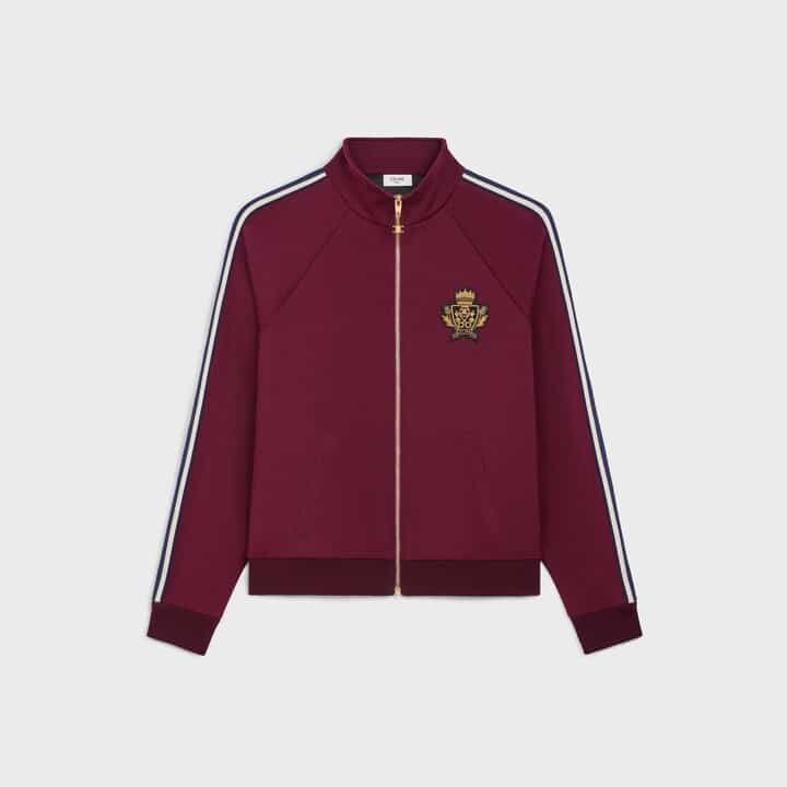 Ensemble survêtement luxe double face bordeaux navy ecru Celine-influensse