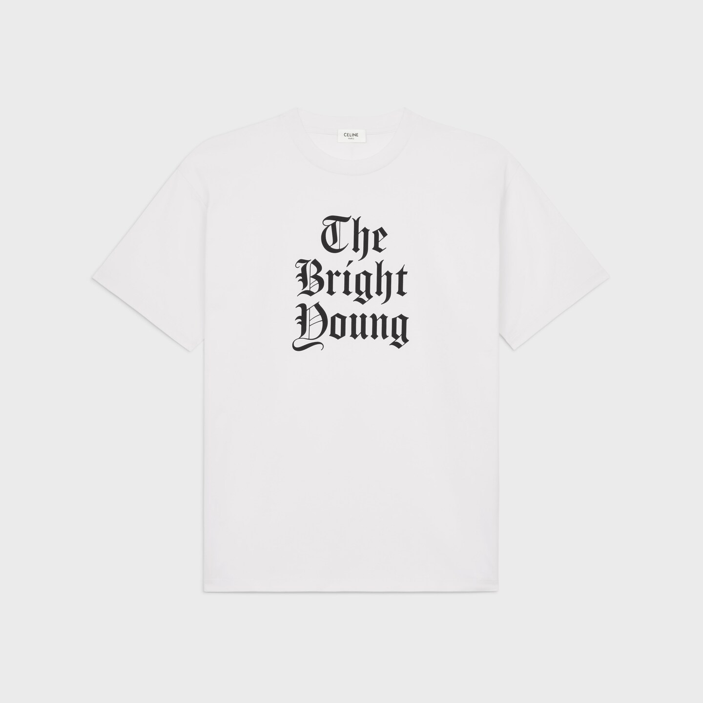 T-shirt Loose Bright Young jersey blanc noir Celine-influensse