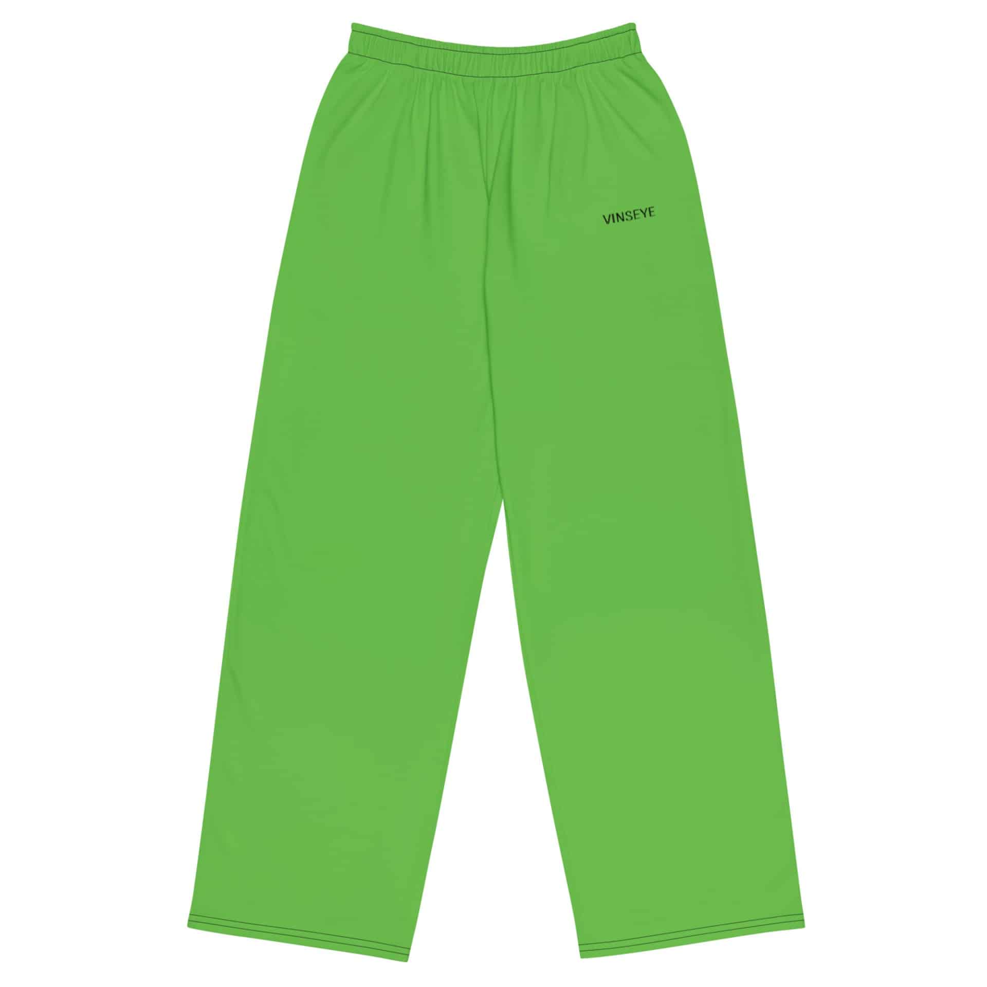 Pantalon large logo Kelly green Vinseye-influensse