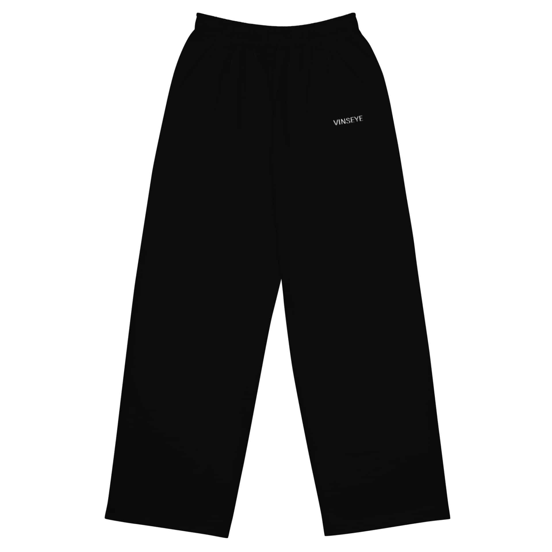 Pantalon large logo noir Vinseye-influensse