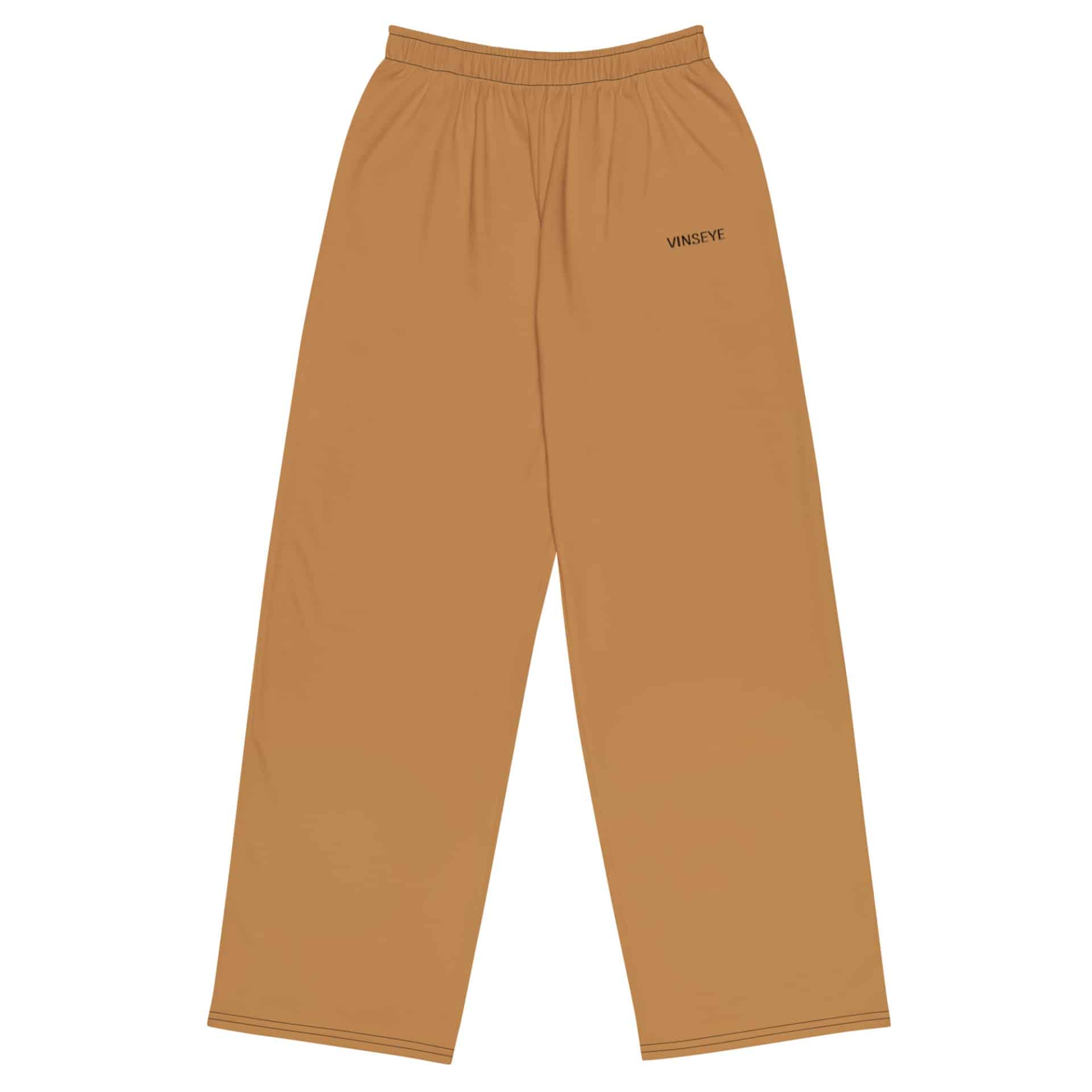 Pantalon large logo nude Vinseye-influensse