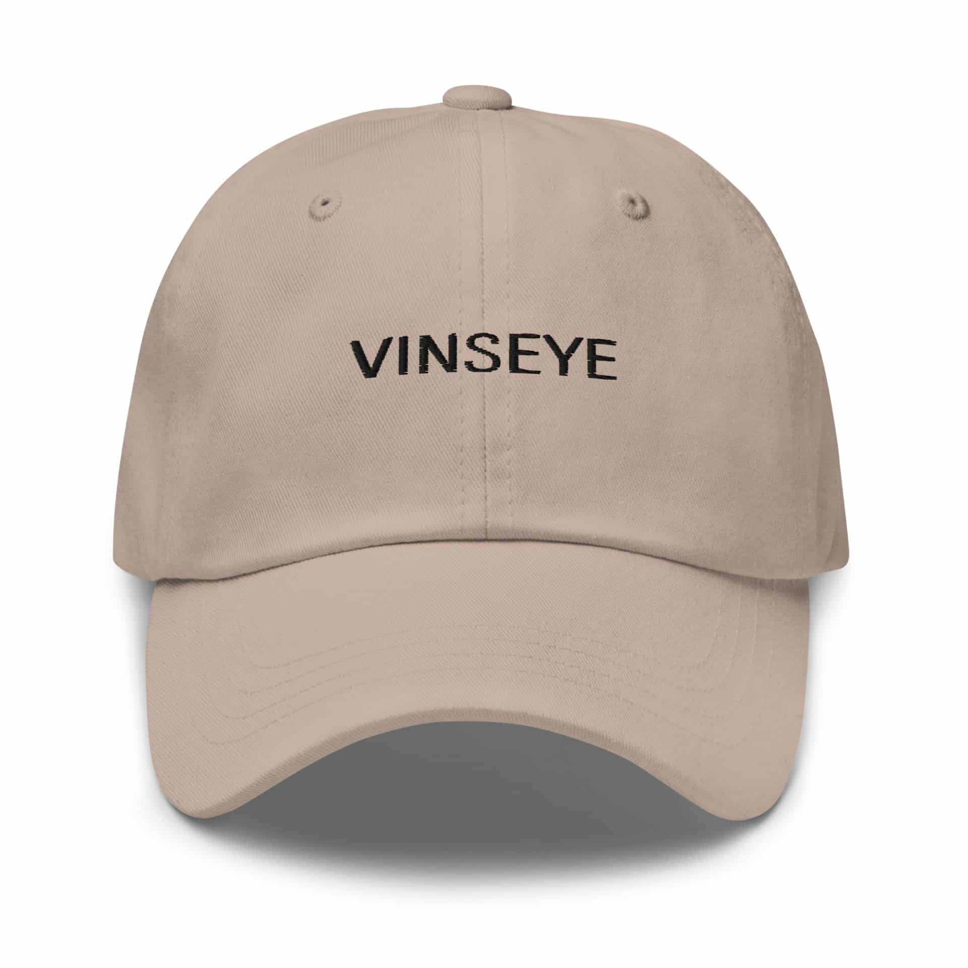 Casquette luxe brodé stone noir Vinseye-influensse