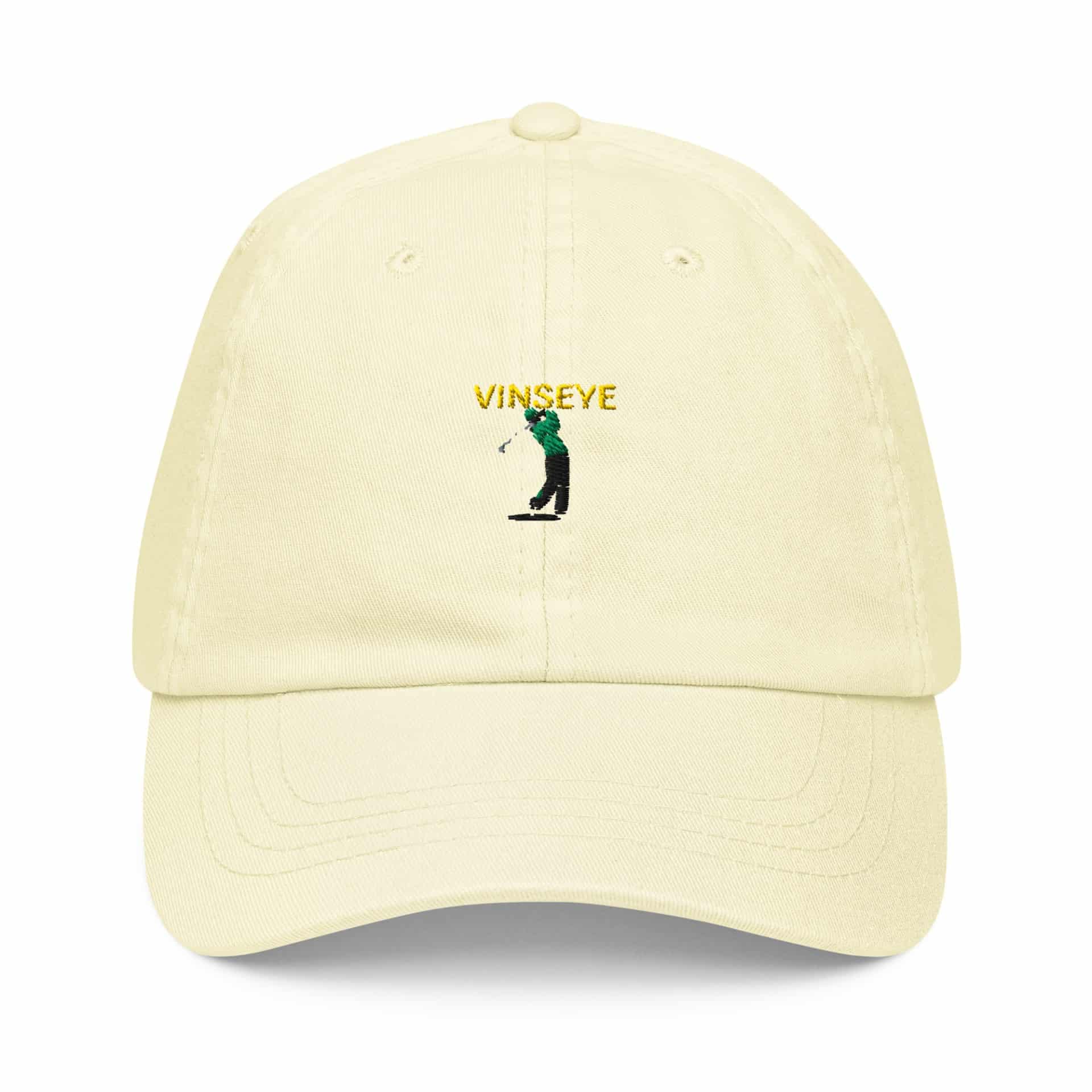 Casquette baseball luxe street golfer pastel lemon Vinseye-influensse