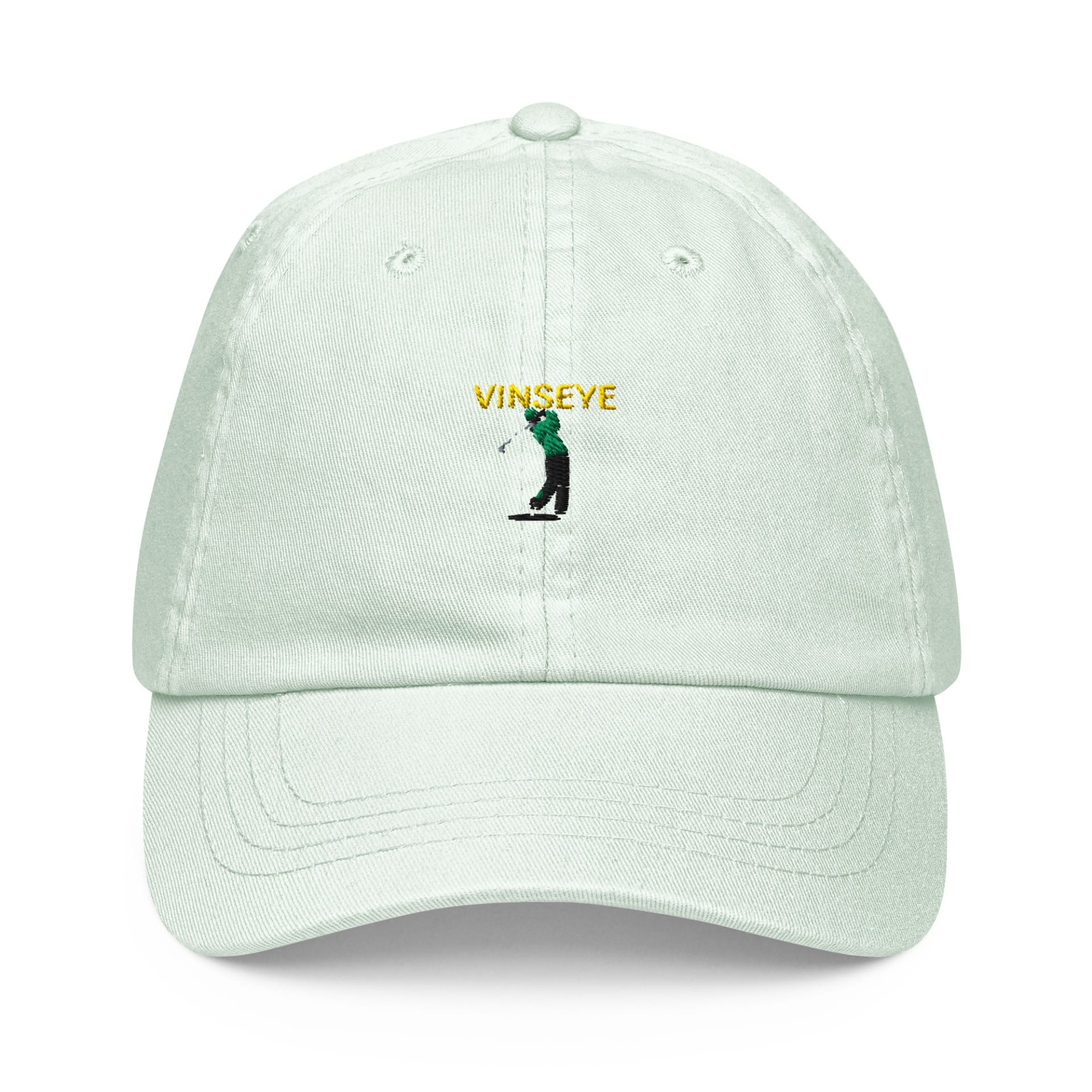 Casquette baseball luxe street golfer pastel mint Vinseye-influensse