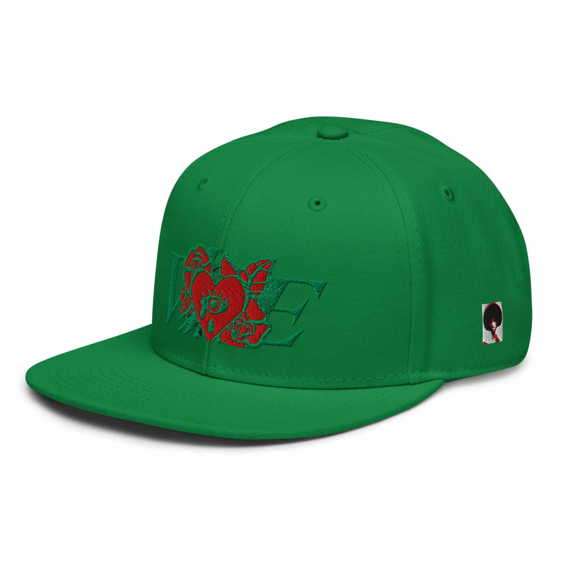 Casquette Snapback Crying Heart Kelly green Vinseye-influensse