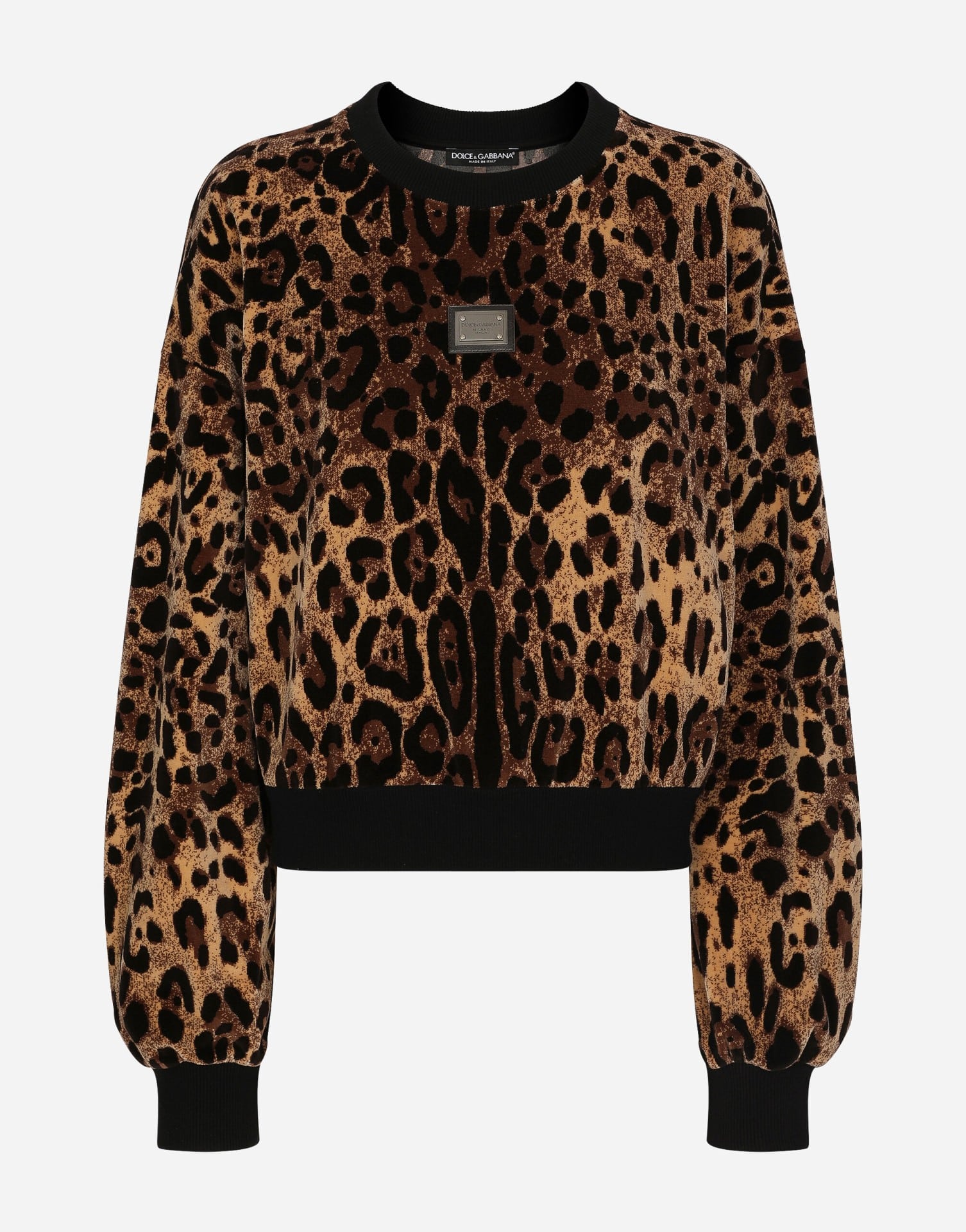 Sweat luxe Chenille jacquard léopard Dolce&Gabbana-influensse