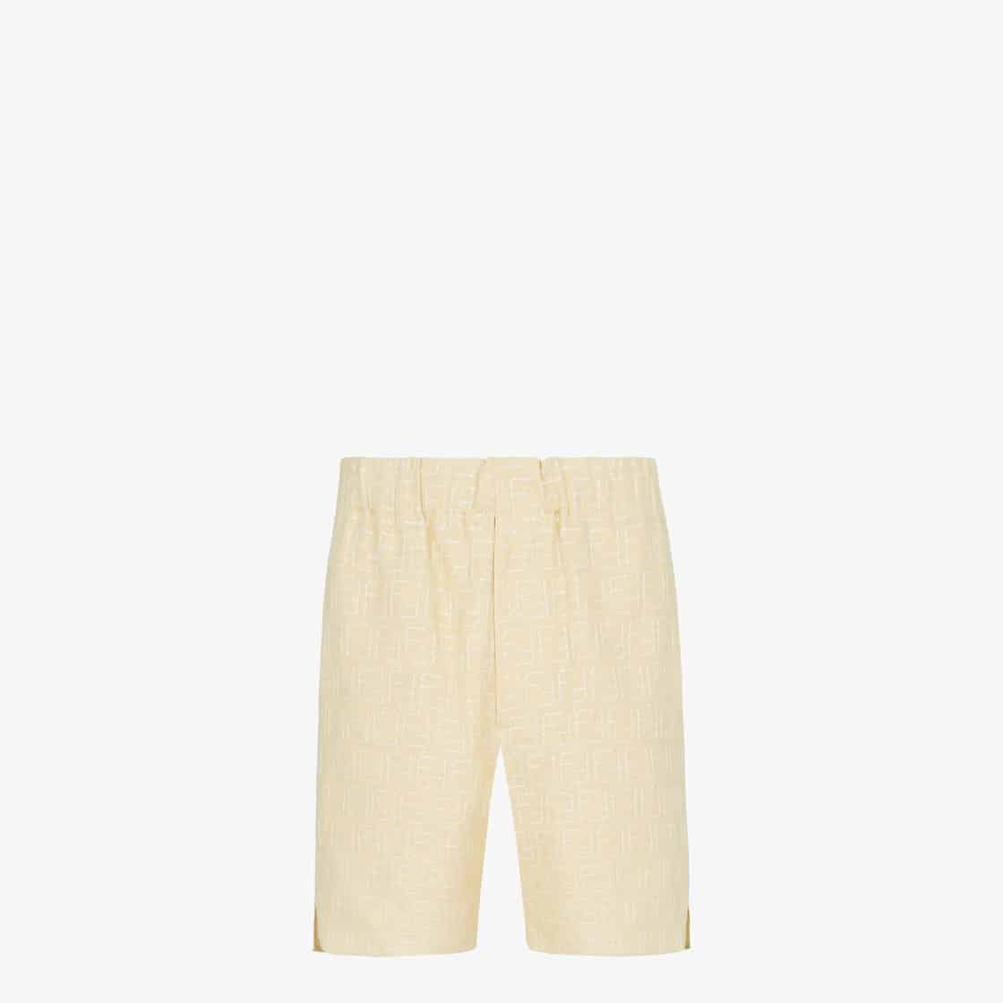 Bermuda lin FF jaune Fendi-influensse