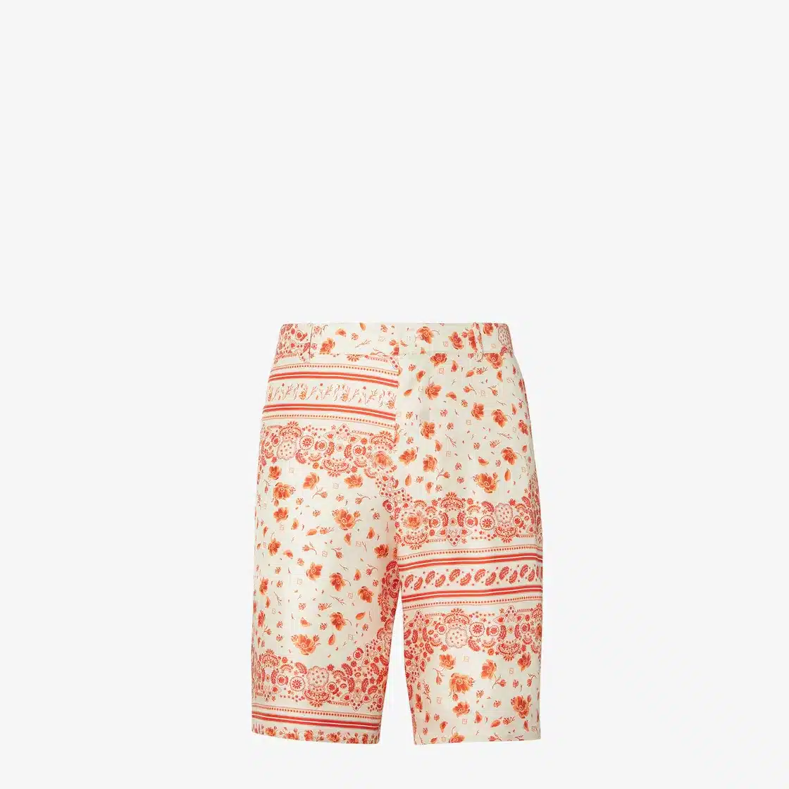 Bermuda soie bandana corail blanc Fendi-influensse