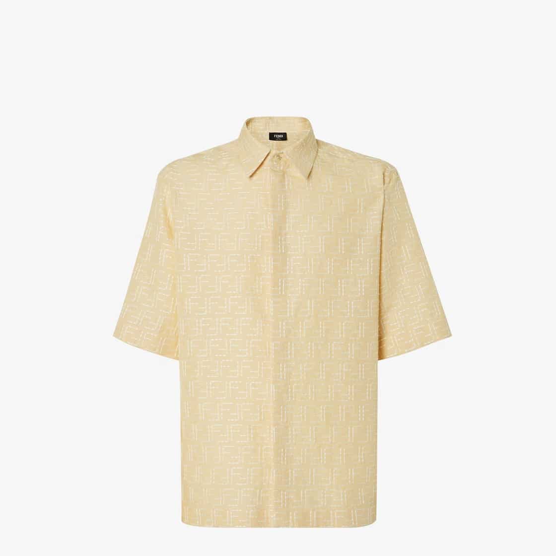 Chemise lin FF jaune Fendi-influensse