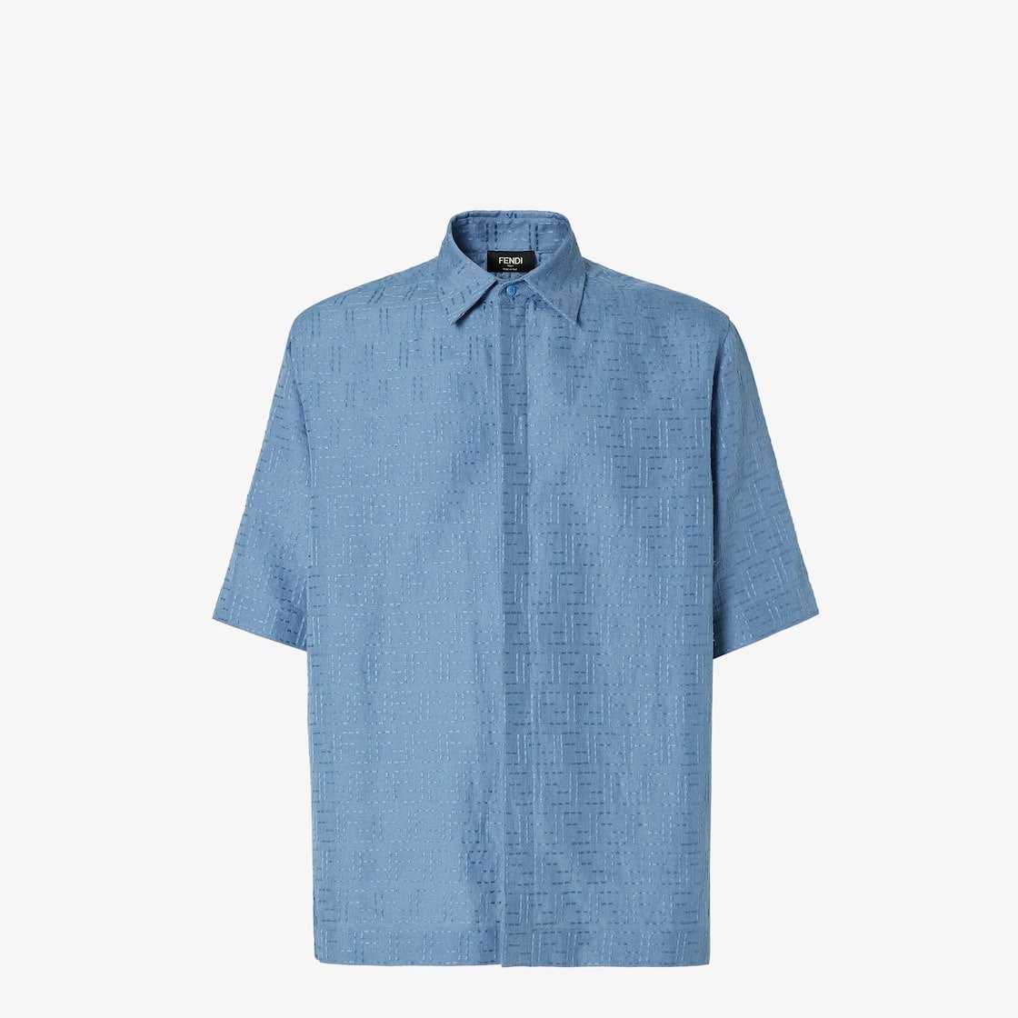 Chemise lin FF bleu clair Fendi-influensse