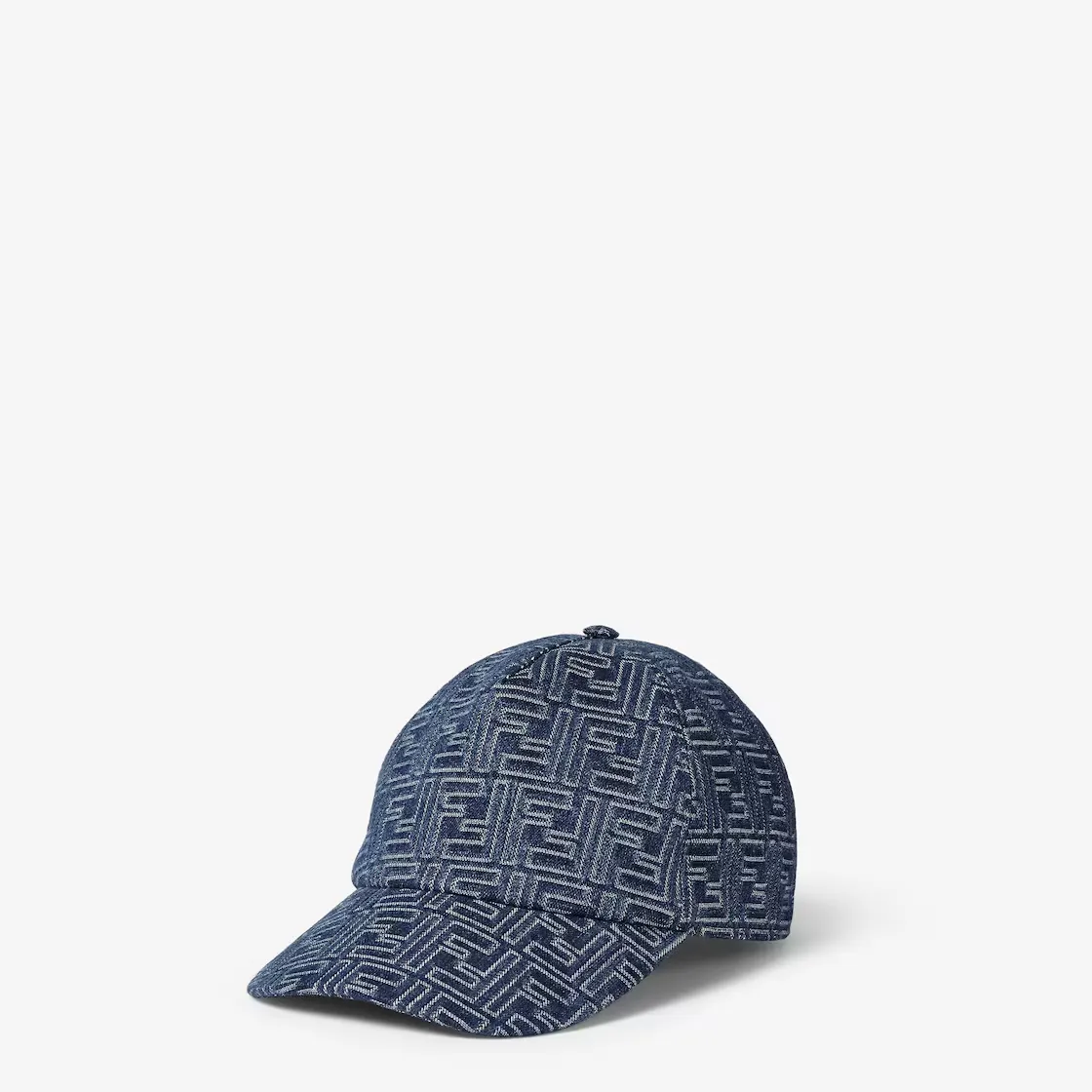 Casquette baseball jean jacquard FF bleu Fendi-influensse