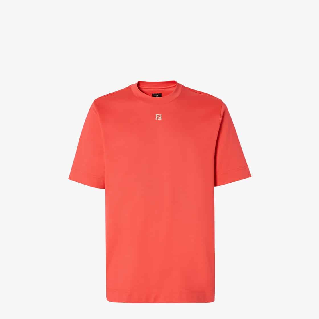 T-shirt oversize coton rouge Fendi-influensse