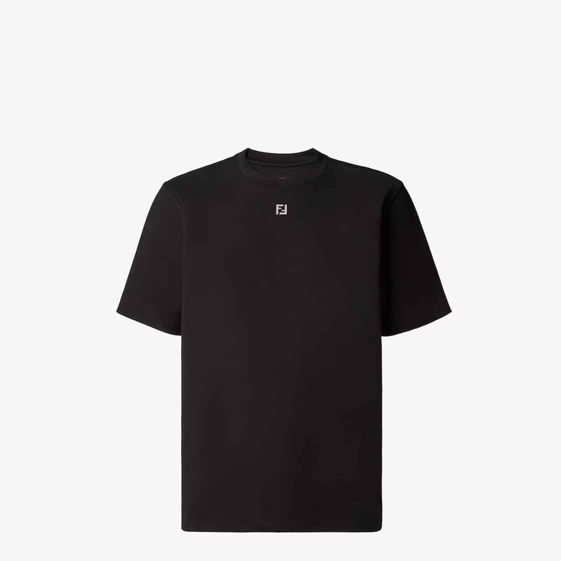T-shirt oversize coton noir Fendi-influensse