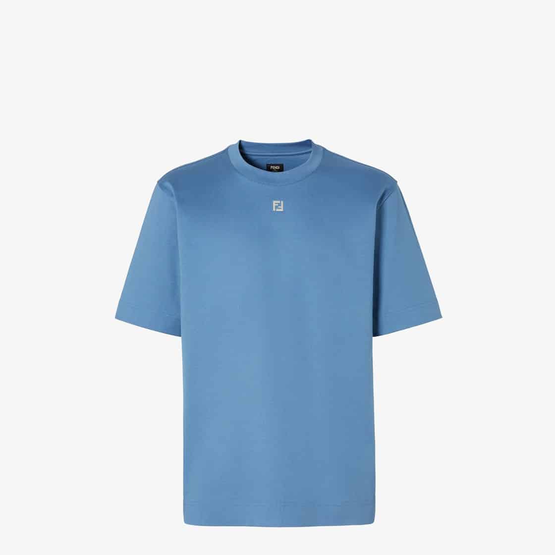 T-shirt oversize coton bleu clair Fendi-influensse