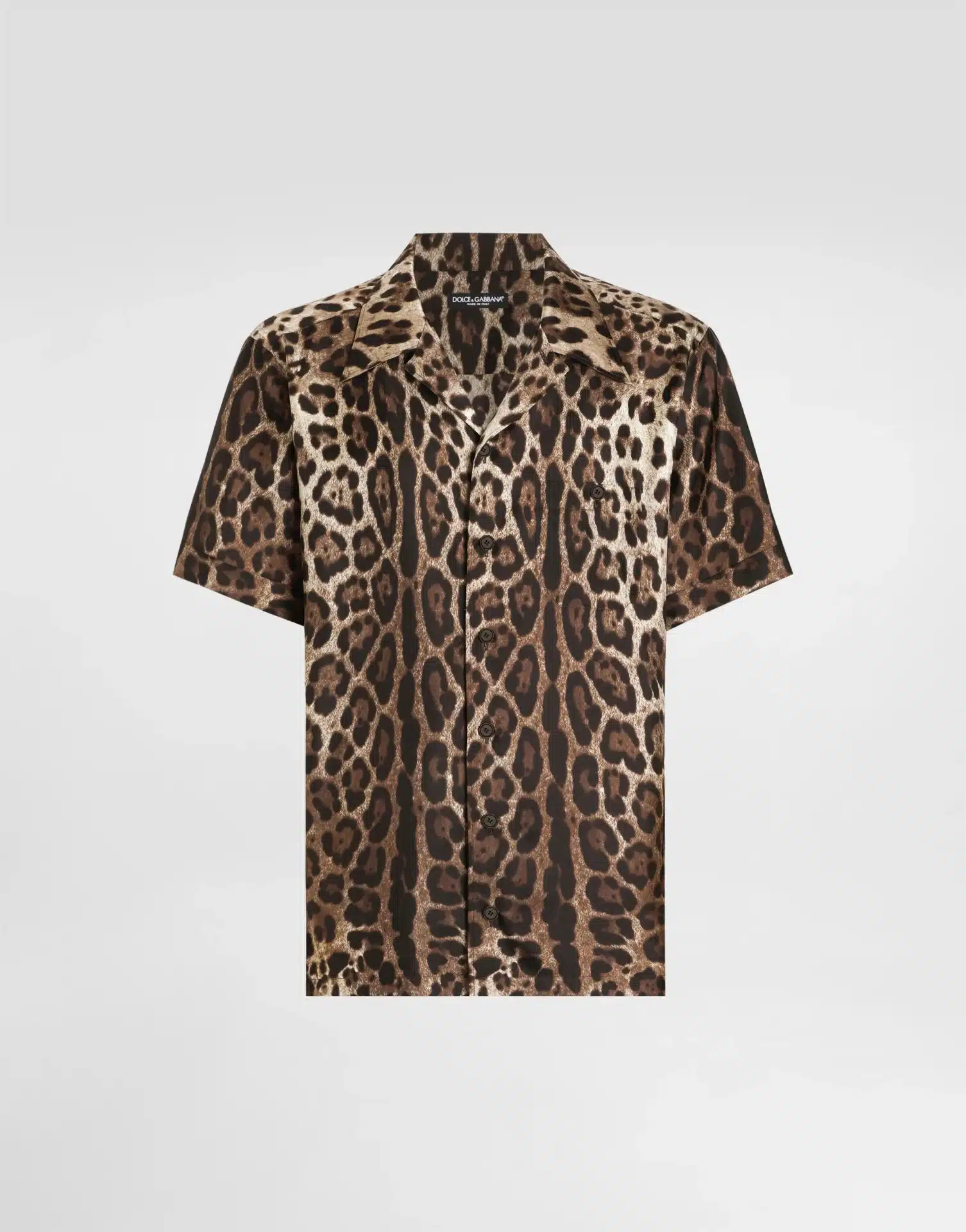 Chemise Hawaïenne luxe soie léopard Dolce&Gabbana-influensse