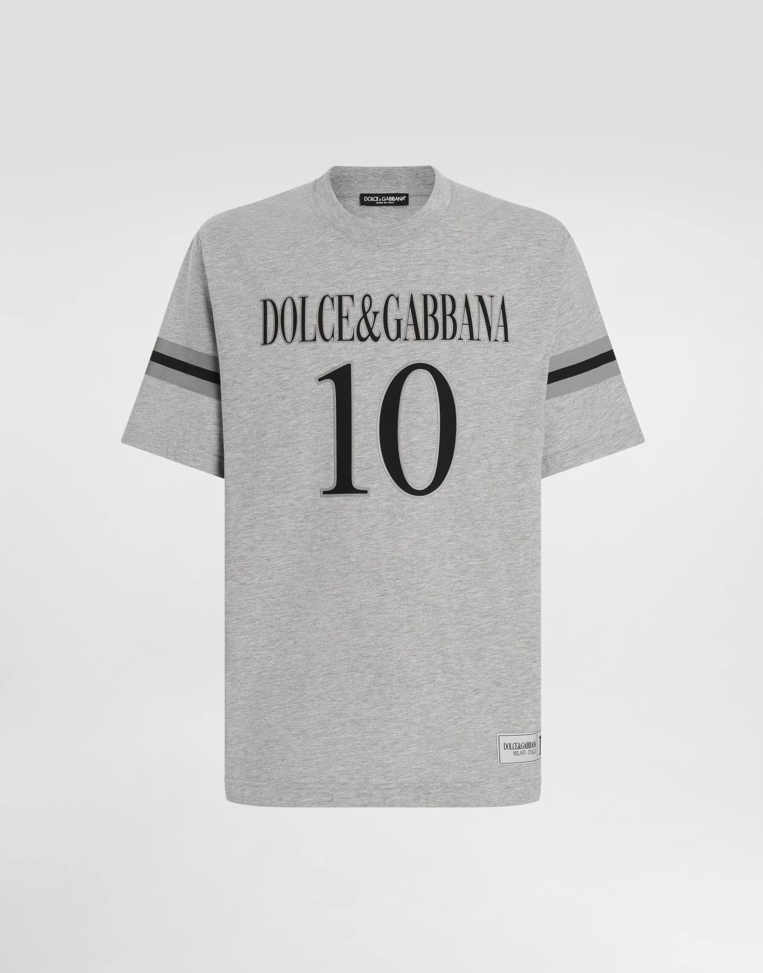 T-shirt n°10 coton gris Dolce&Gabbana-influensse