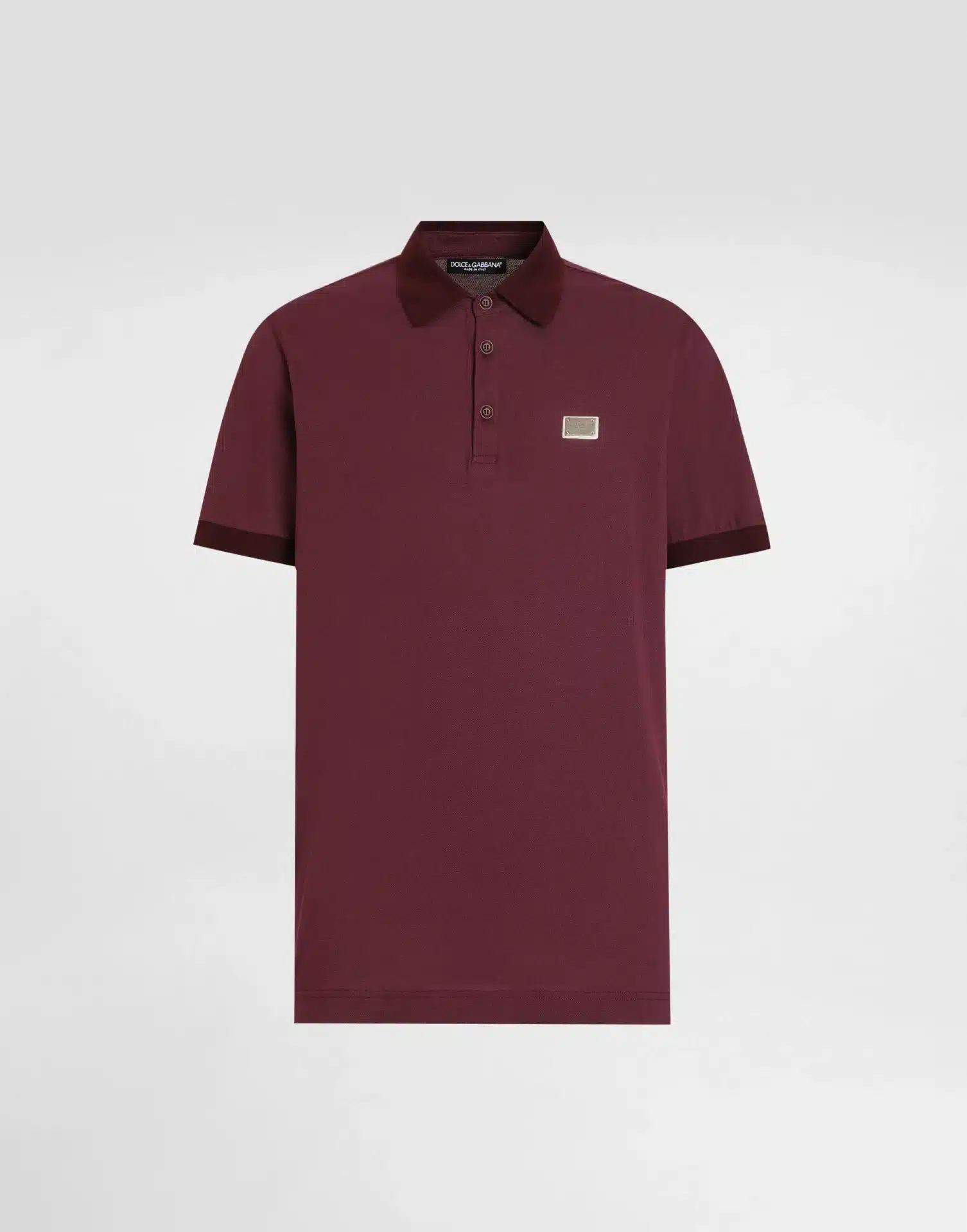 Polo DNA étiquette coton bordeaux Dolce&Gabbana-influensse