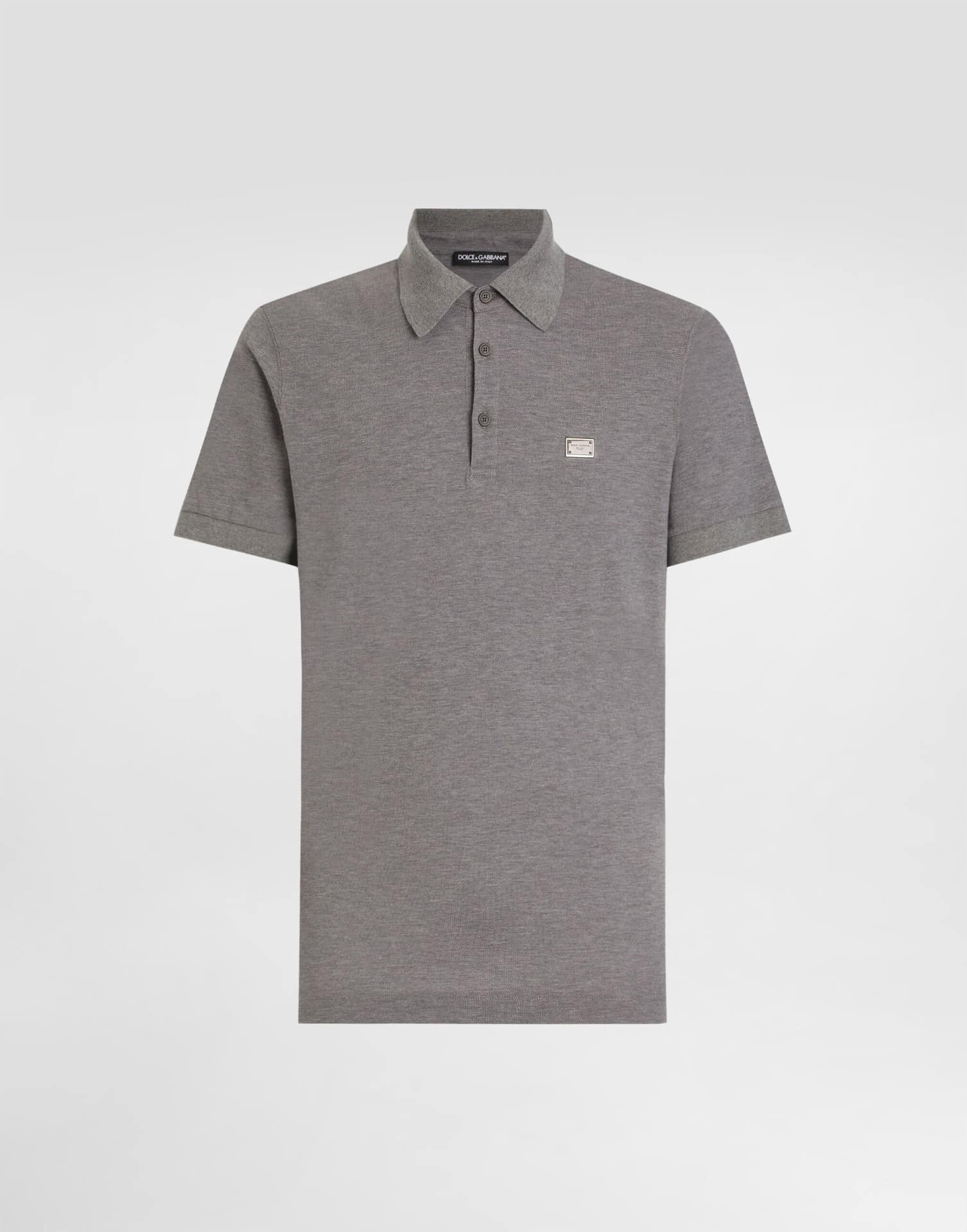 Polo DNA étiquette coton gris Dolce&Gabbana-influensse