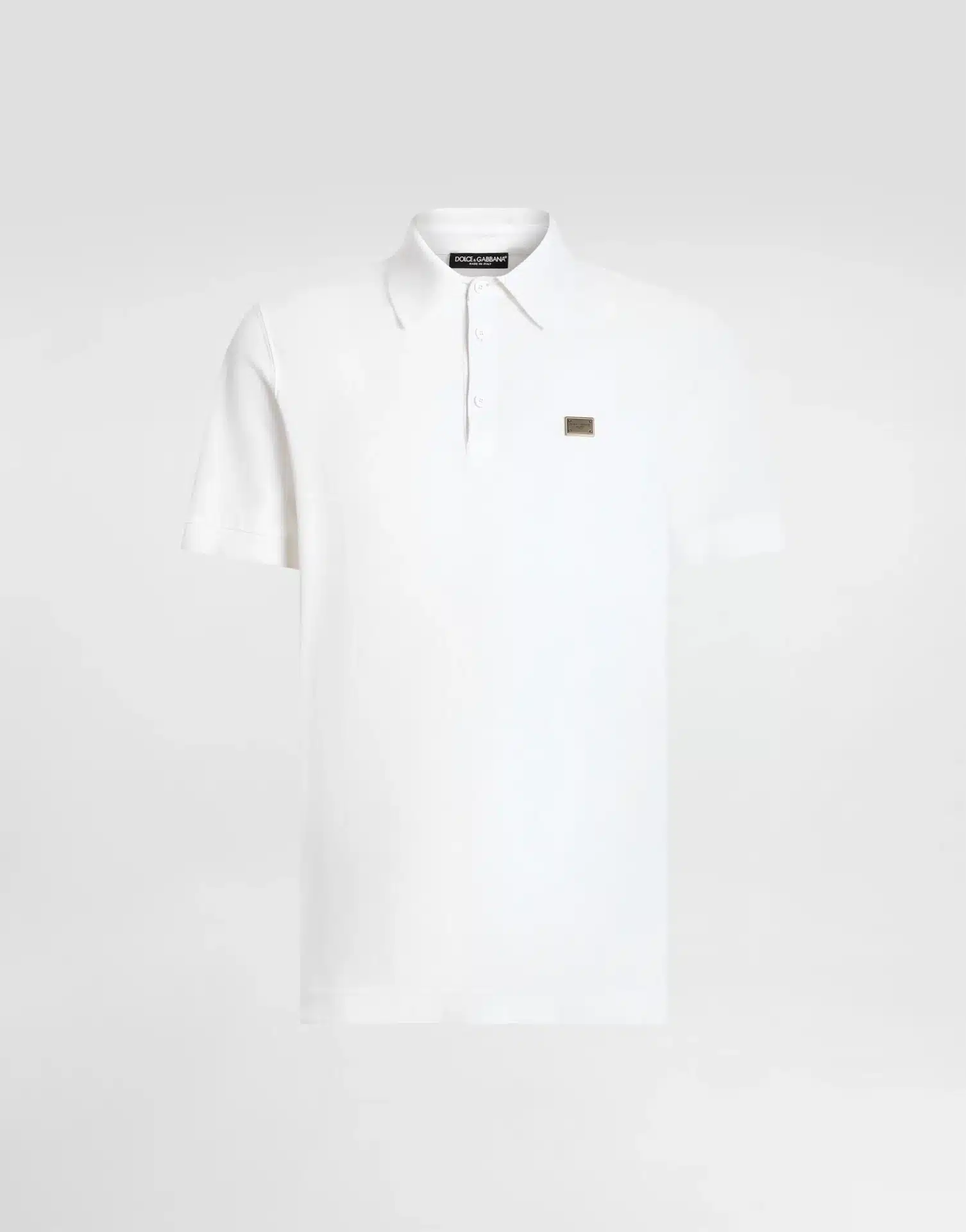 Polo DNA étiquette coton blanc Dolce&Gabbana-influensse