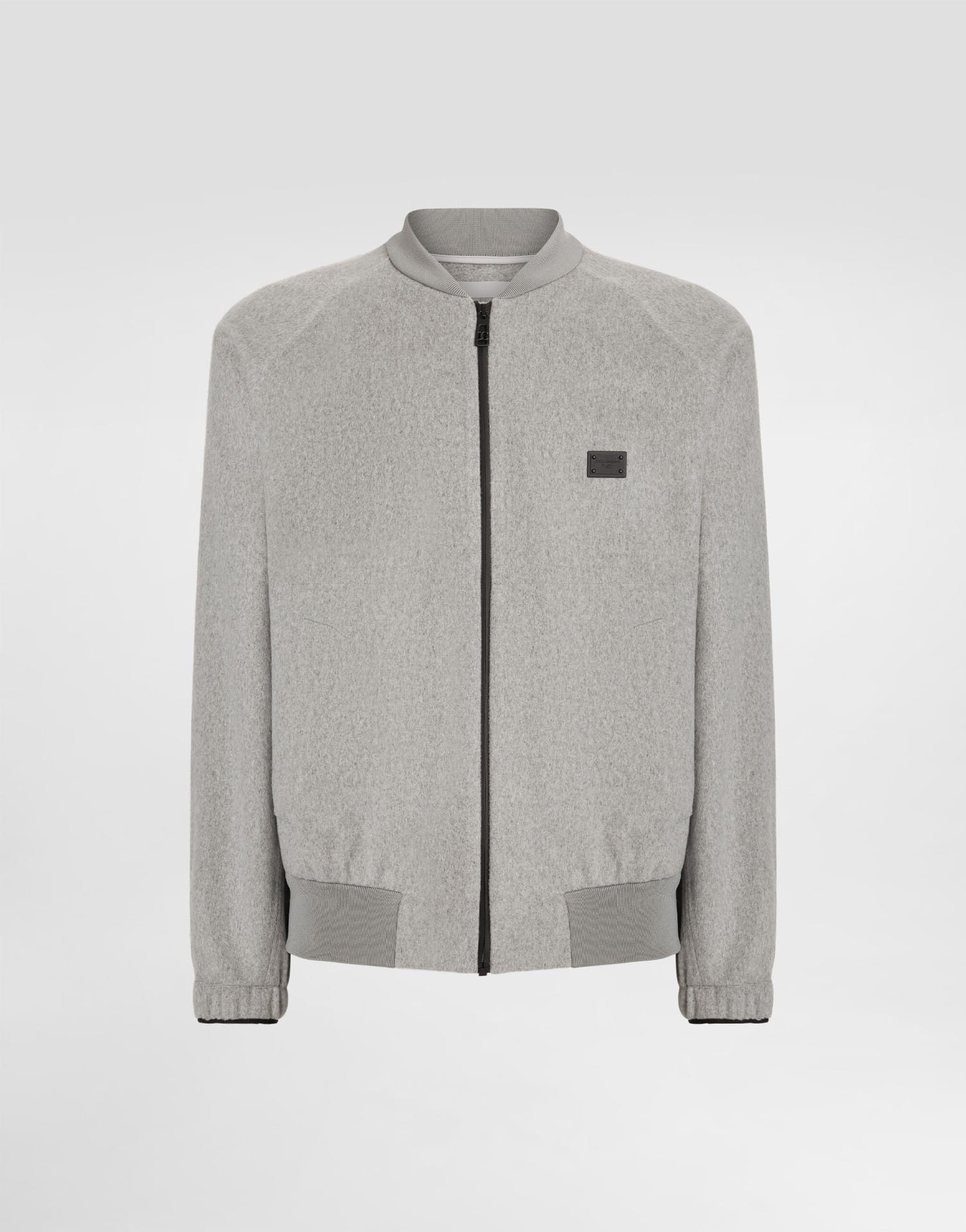 Blouson aviateur étiquette cachemire laine gris Dolce&Gabbana-influensse