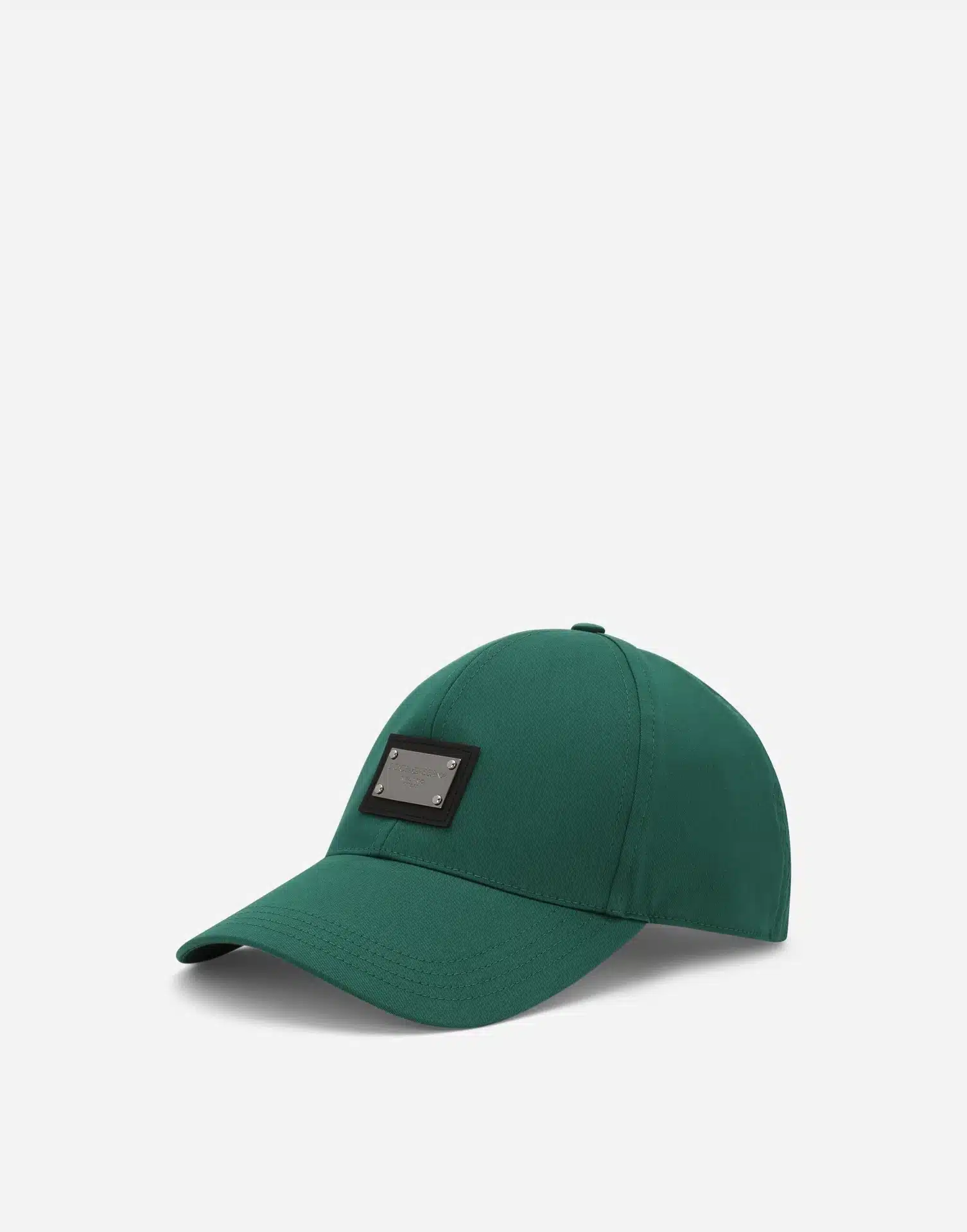 Casquette baseball logo étiquette coton vert Dolce&Gabbana-influensse
