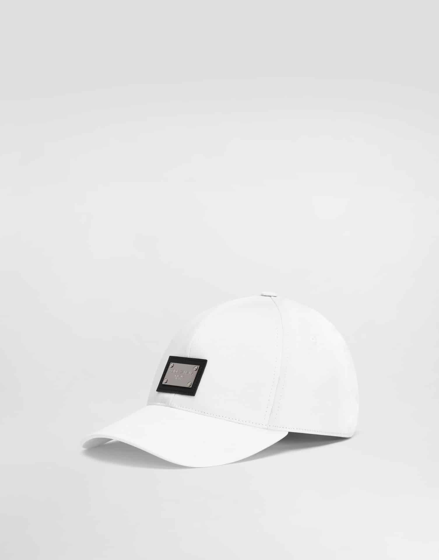 Casquette baseball logo étiquette coton blanc Dolce&Gabbana-influensse