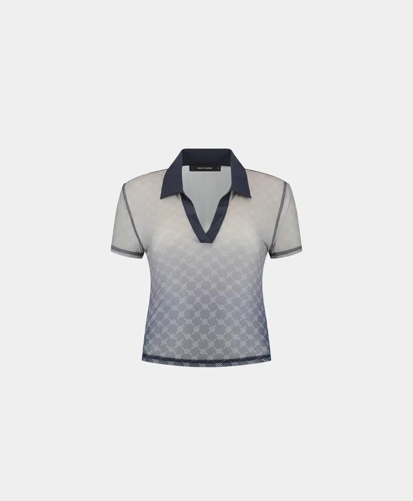Polo monogramme mesh bleu Daily Paper-influensse