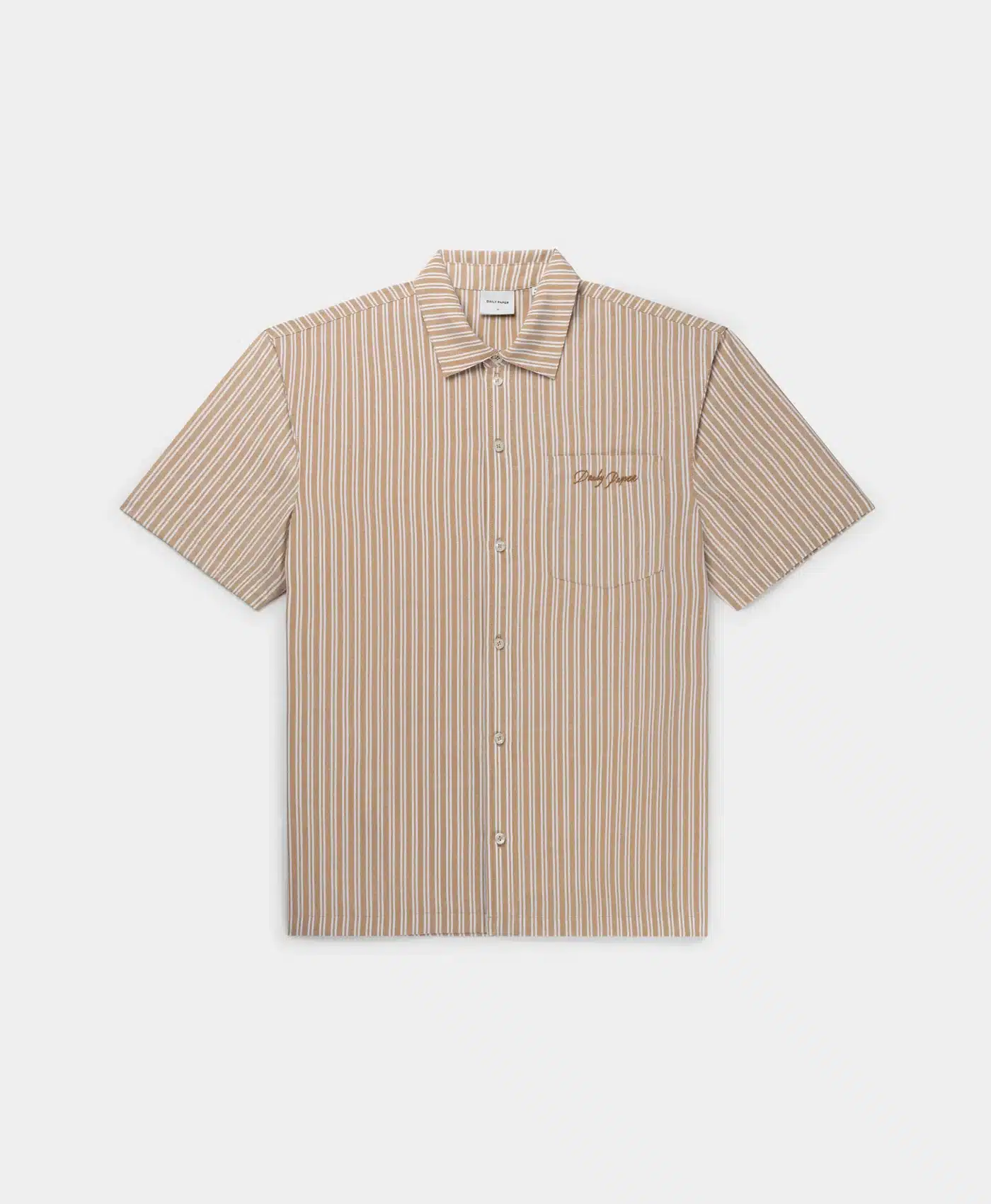 Chemise à rayures oversize coton beige Daily Paper-influensse