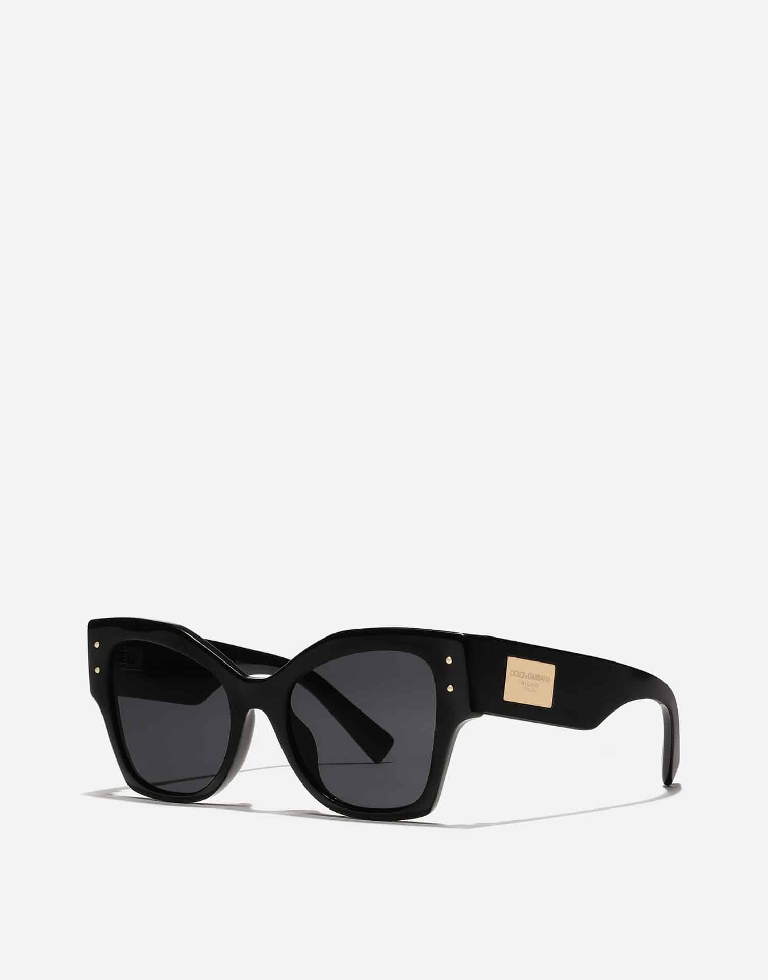 Lunettes de soleil DG logo plaque noir Dolce&Gabbana-influensse