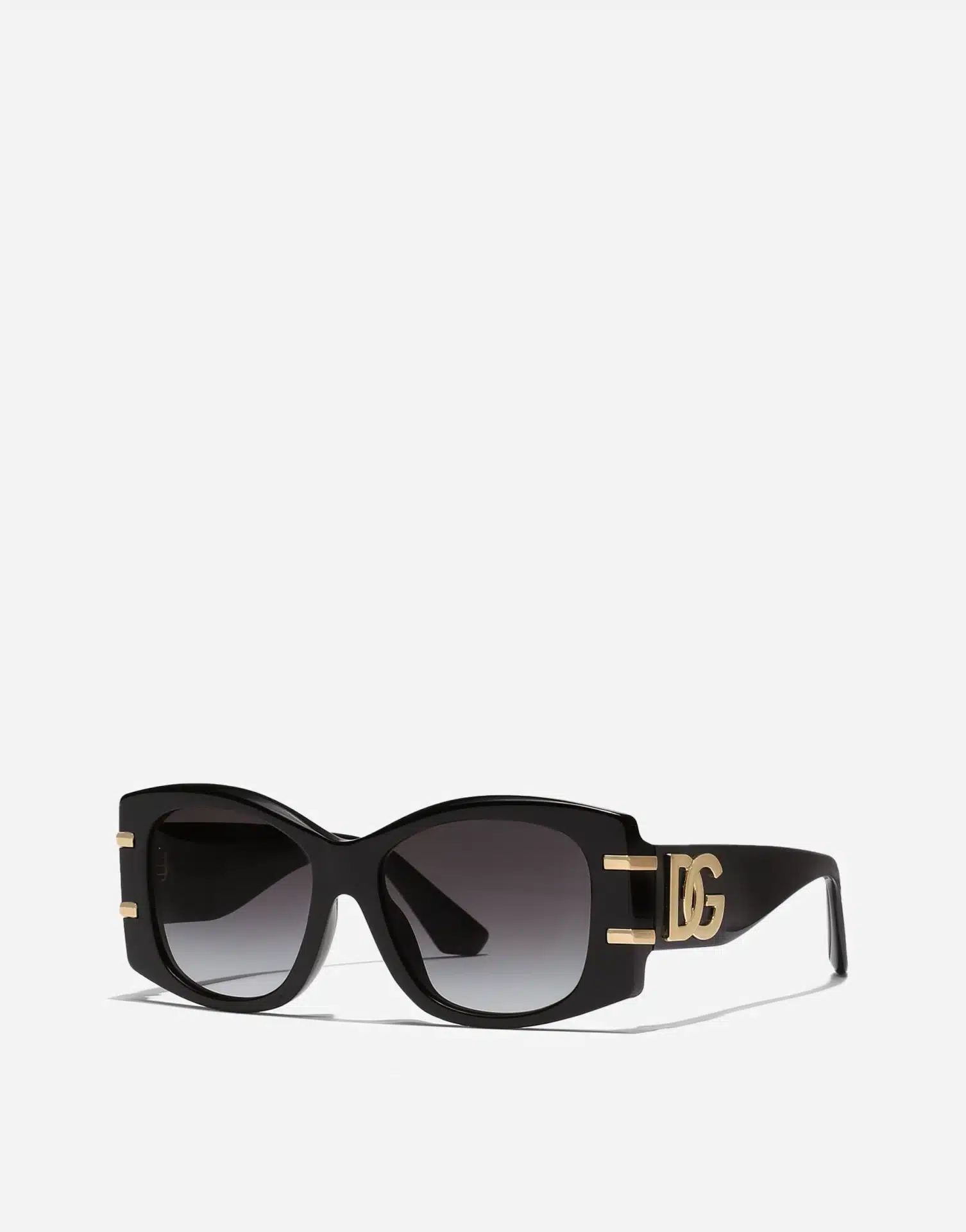 Lunettes de soleil DG Griffe acétate noir Dolce&Gabbana-influensse