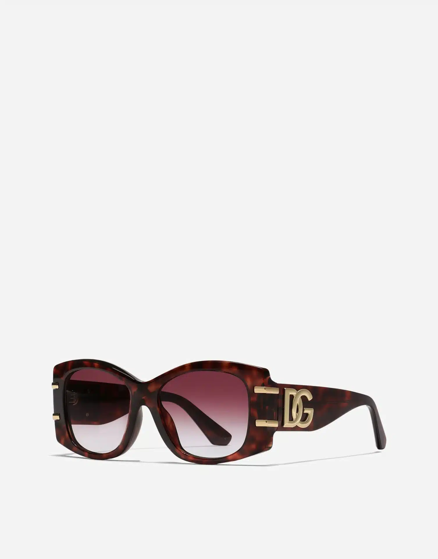 Lunettes de soleil DG Griffe acétate havane rouge Dolce&Gabbana-influensse