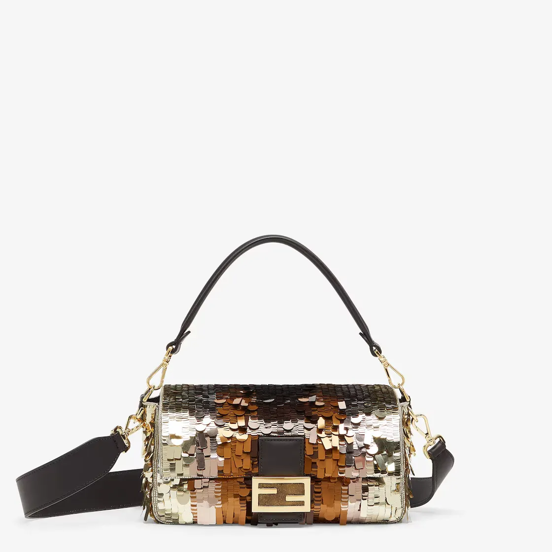 Sac Baguette moyen Sequins cristaux multicolore Fendi-influensse