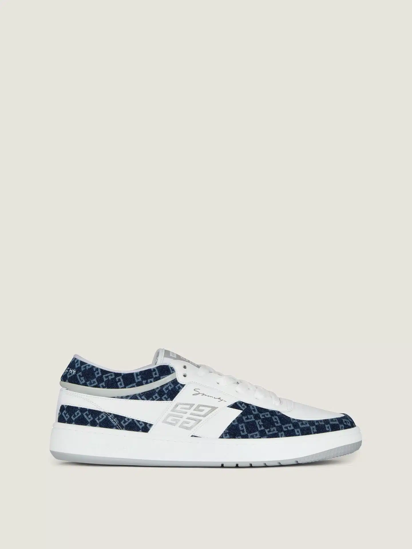 Sneakers G move monogram 72 cuir denim bleu foncé Givenchy-influensse