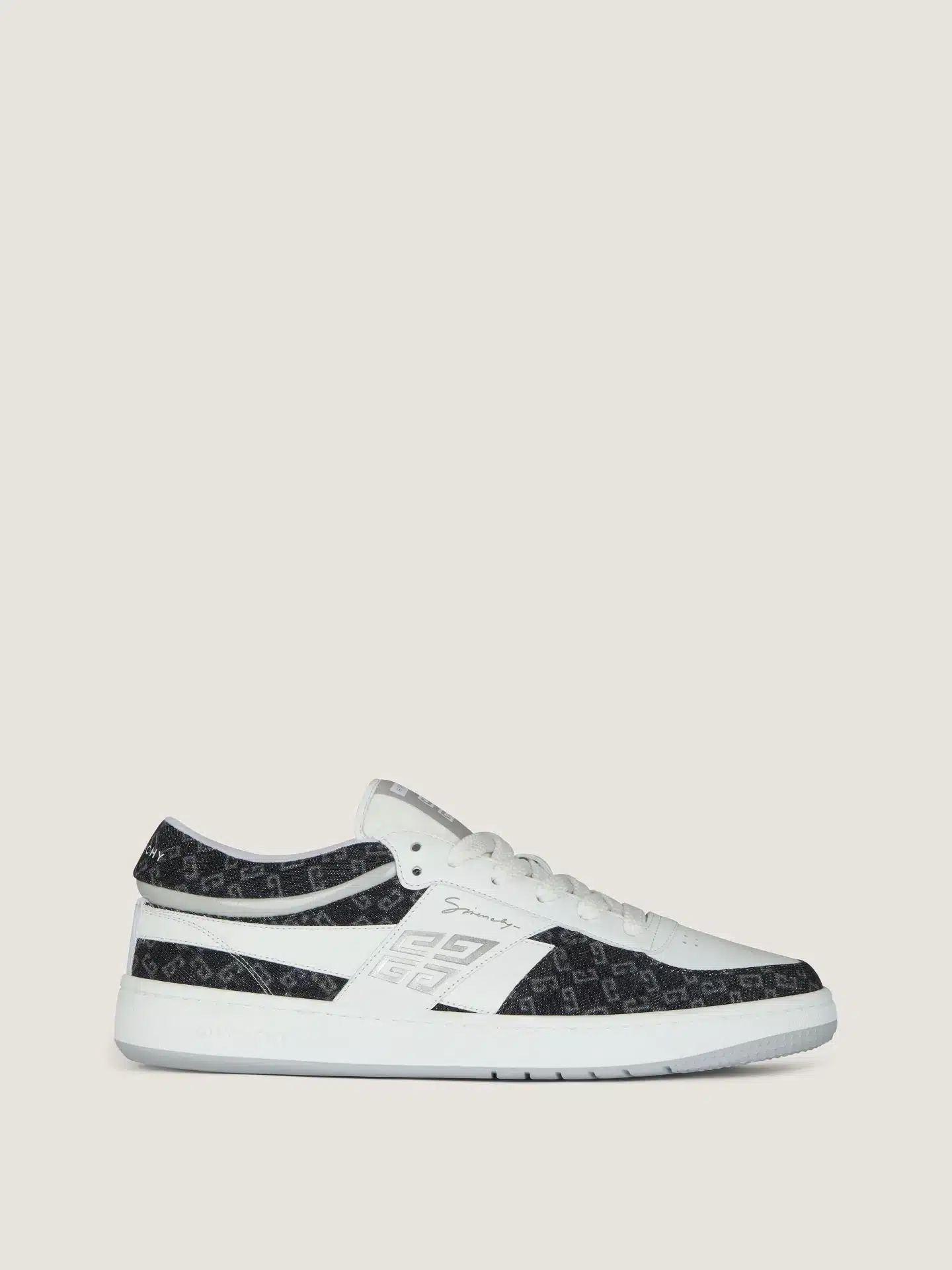 Sneakers G move monogram 72 cuir denim blanc noir Givenchy-influensse