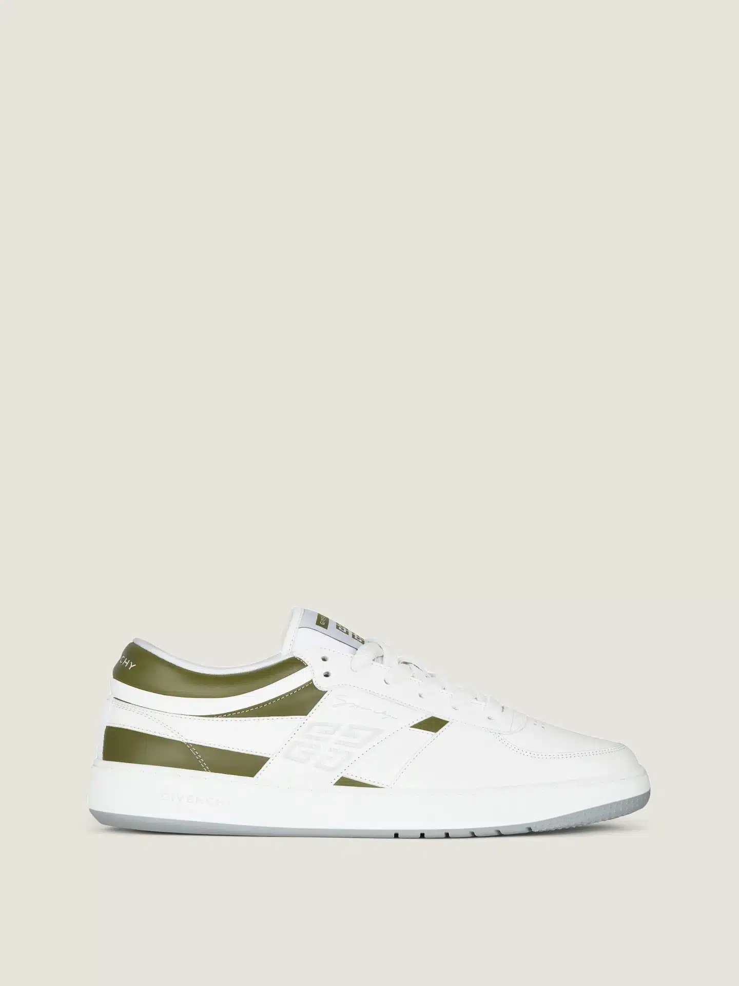 Sneakers G move cuir blanc kaki Givenchy-influensse