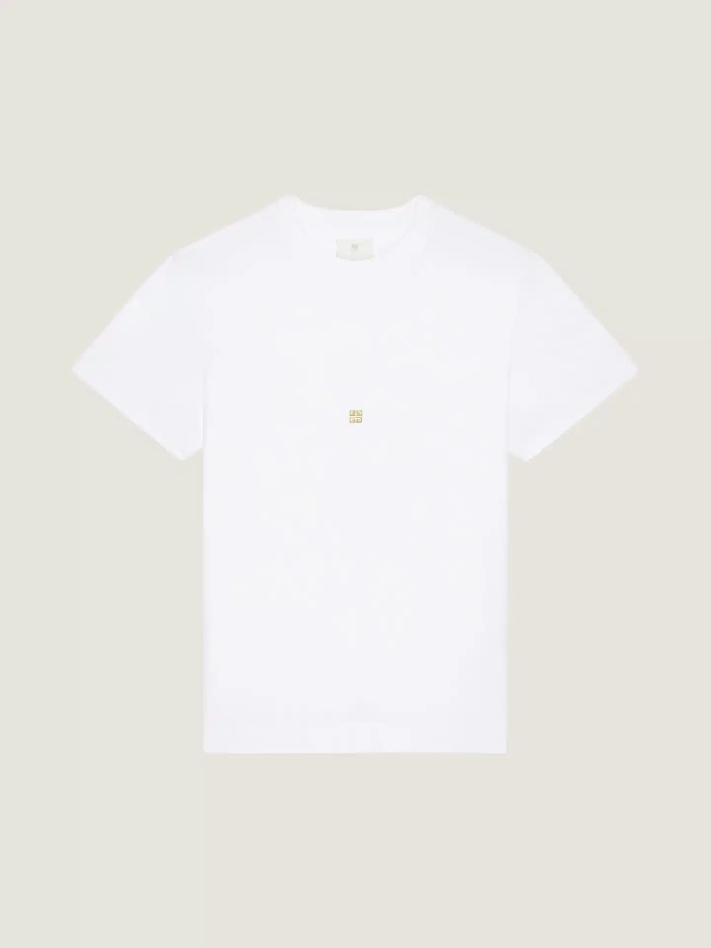 T-shirt slim 4G brodé coton blanc doré Givenchy-influensse