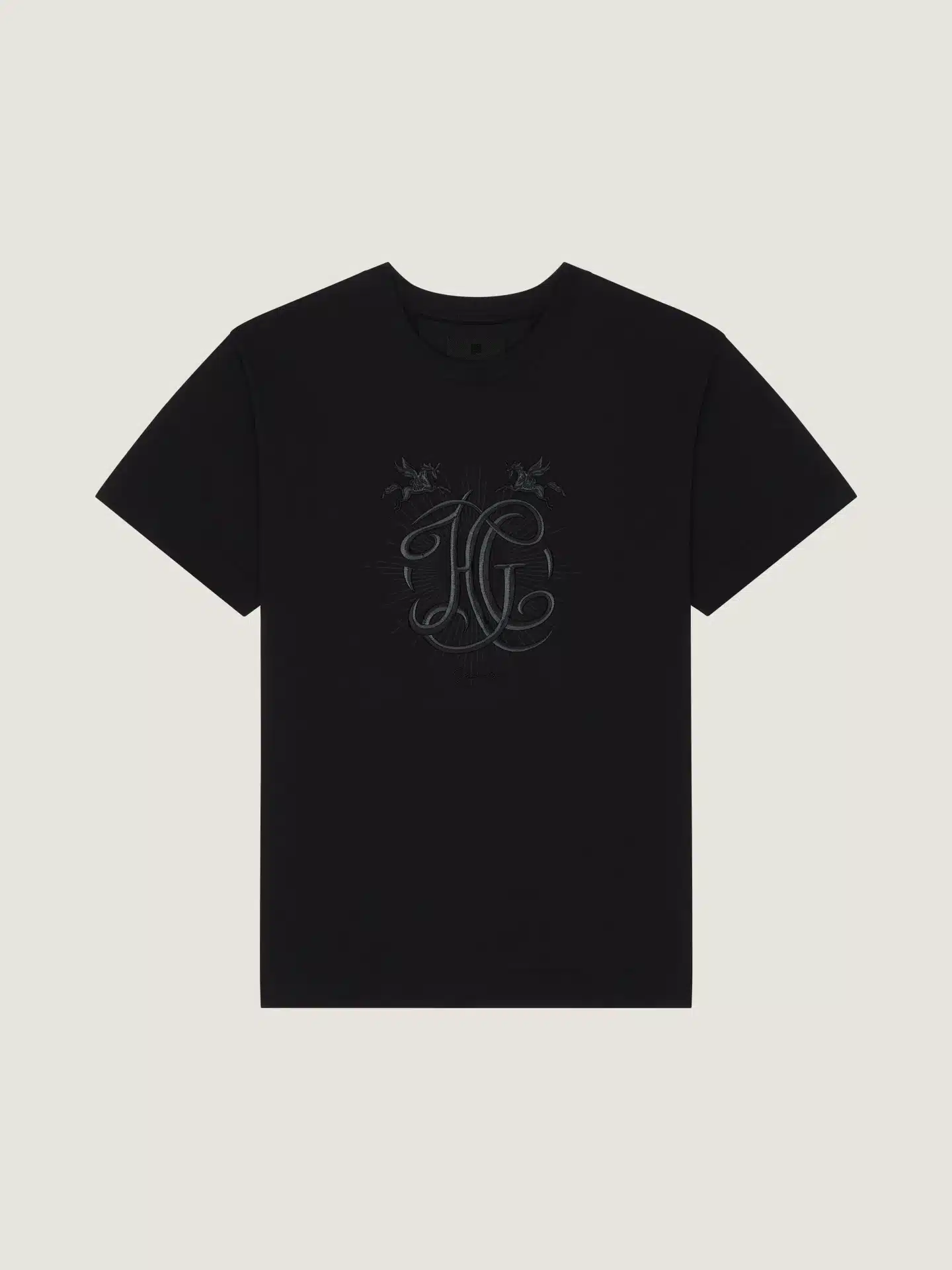 T-shirt HG brodé coton noir Givenchy-influensse