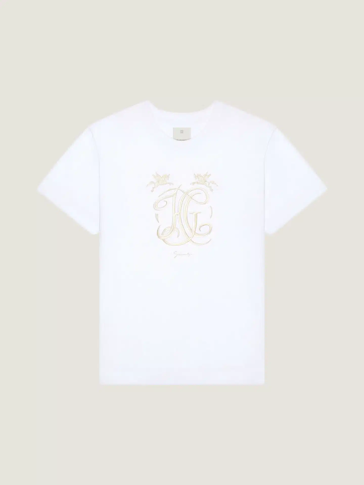 T-shirt HG brodé coton blanc Givenchy-influensse