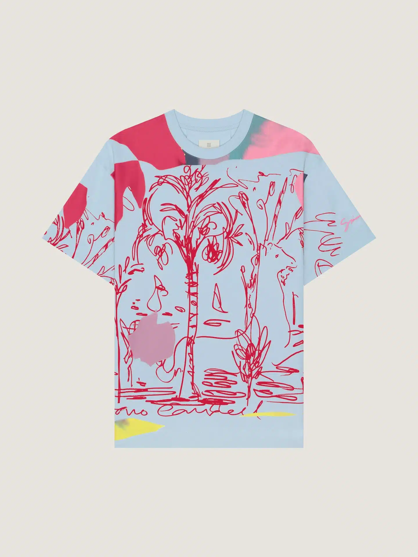 T-shirt imprimé Tomo coton multicolore Givenchy-influensse