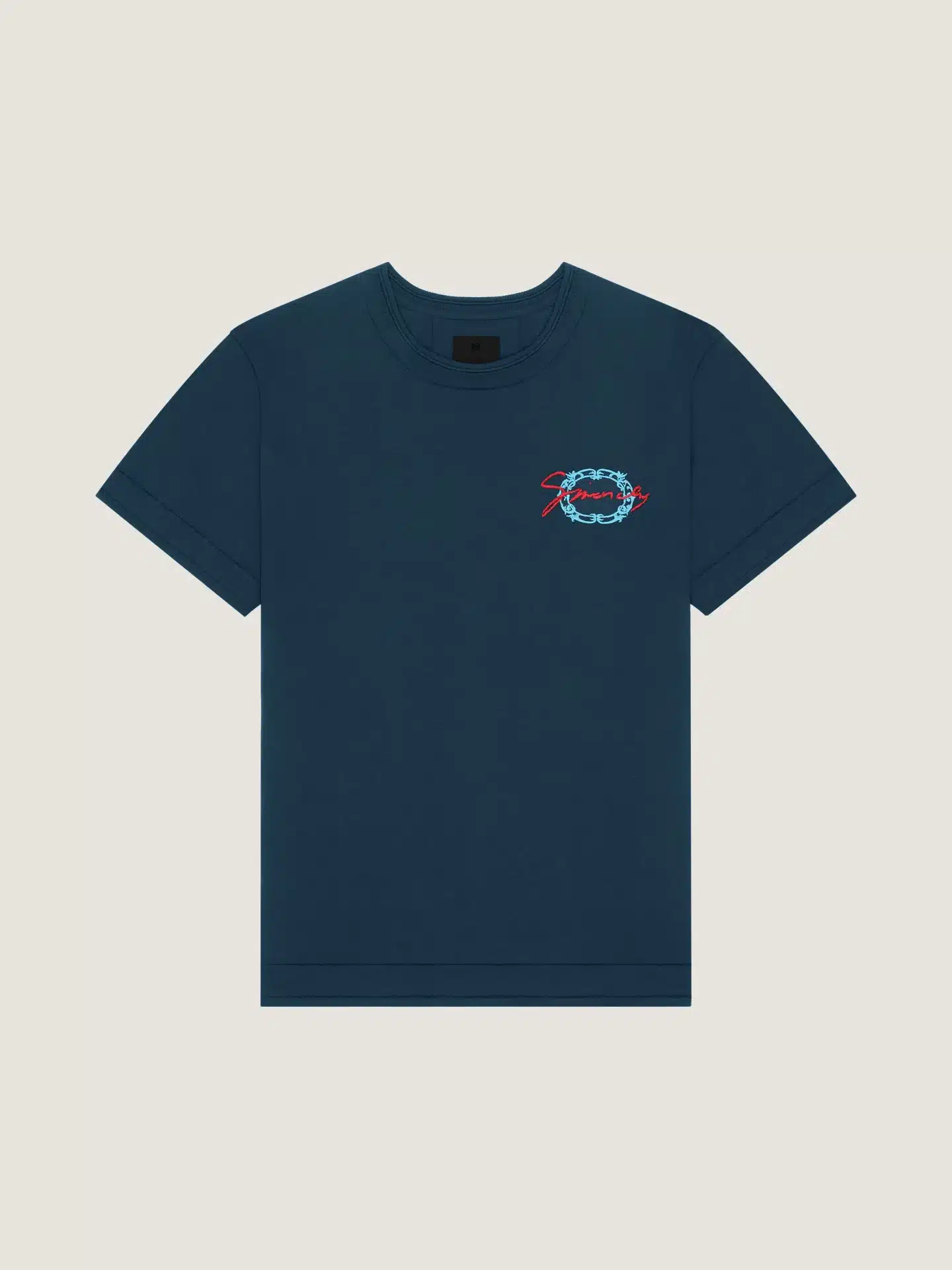 T-shirt médaillon maille bleu tilleul Givenchy-influensse