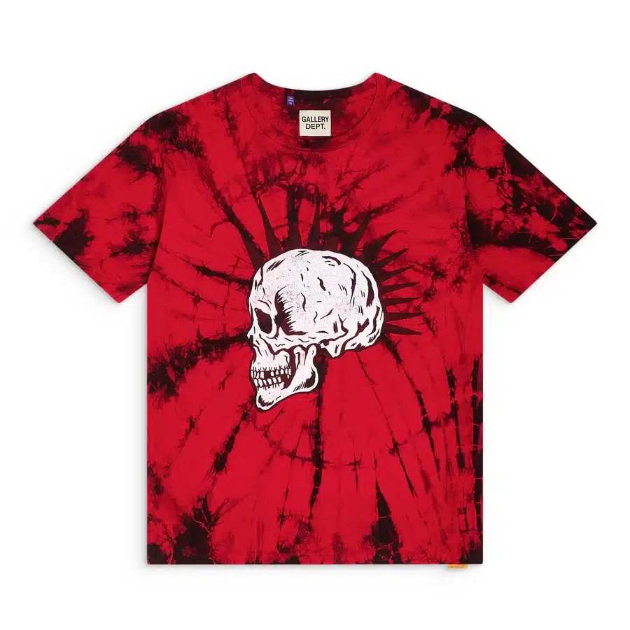 T-shirt Exploité Skull tie dye rouge Gallery Dept.-influensse
