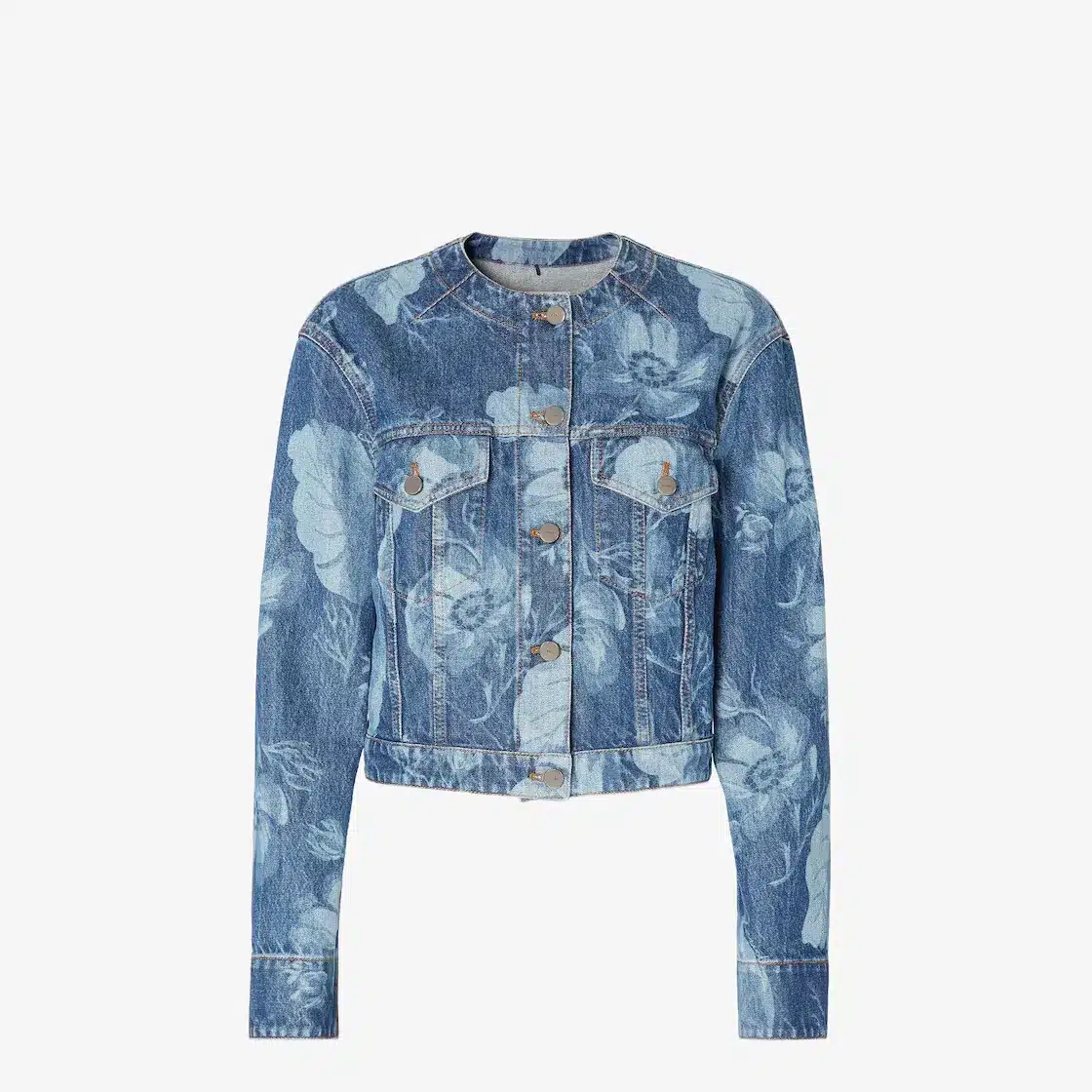 Veste courte denim bleu foncé Fendi-influensse