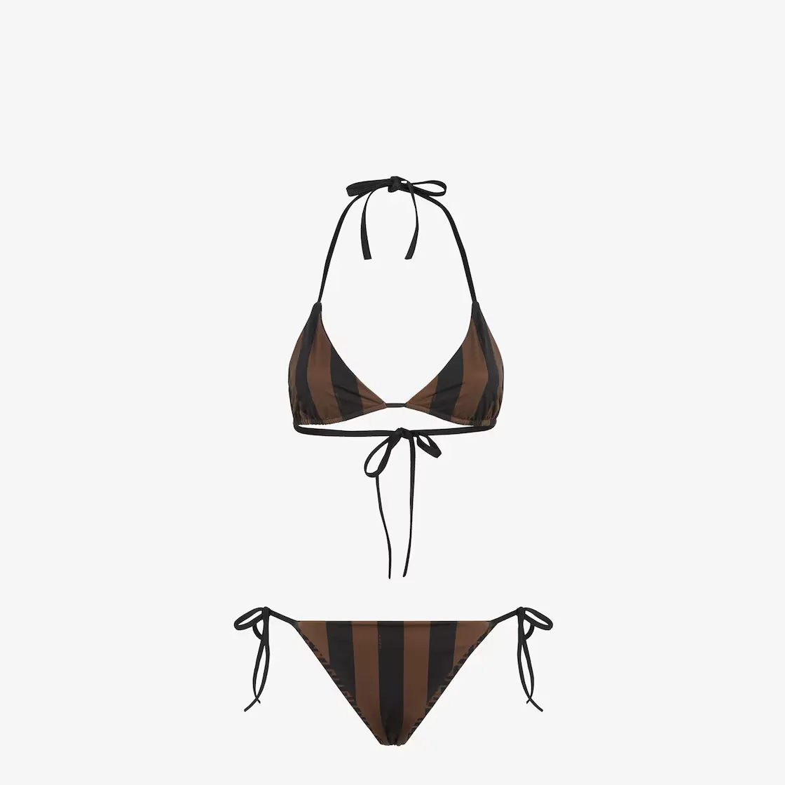 Bikini réversible tissu technique marron Fendi-influensse