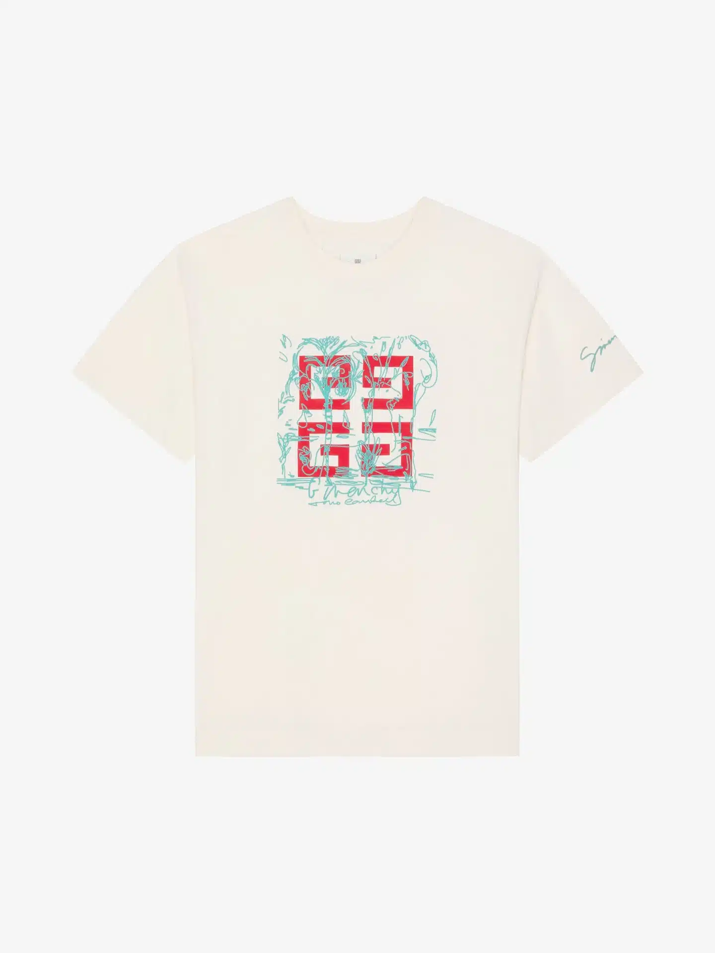 T-shirt 4G coton ivoire Givenchy-influensse