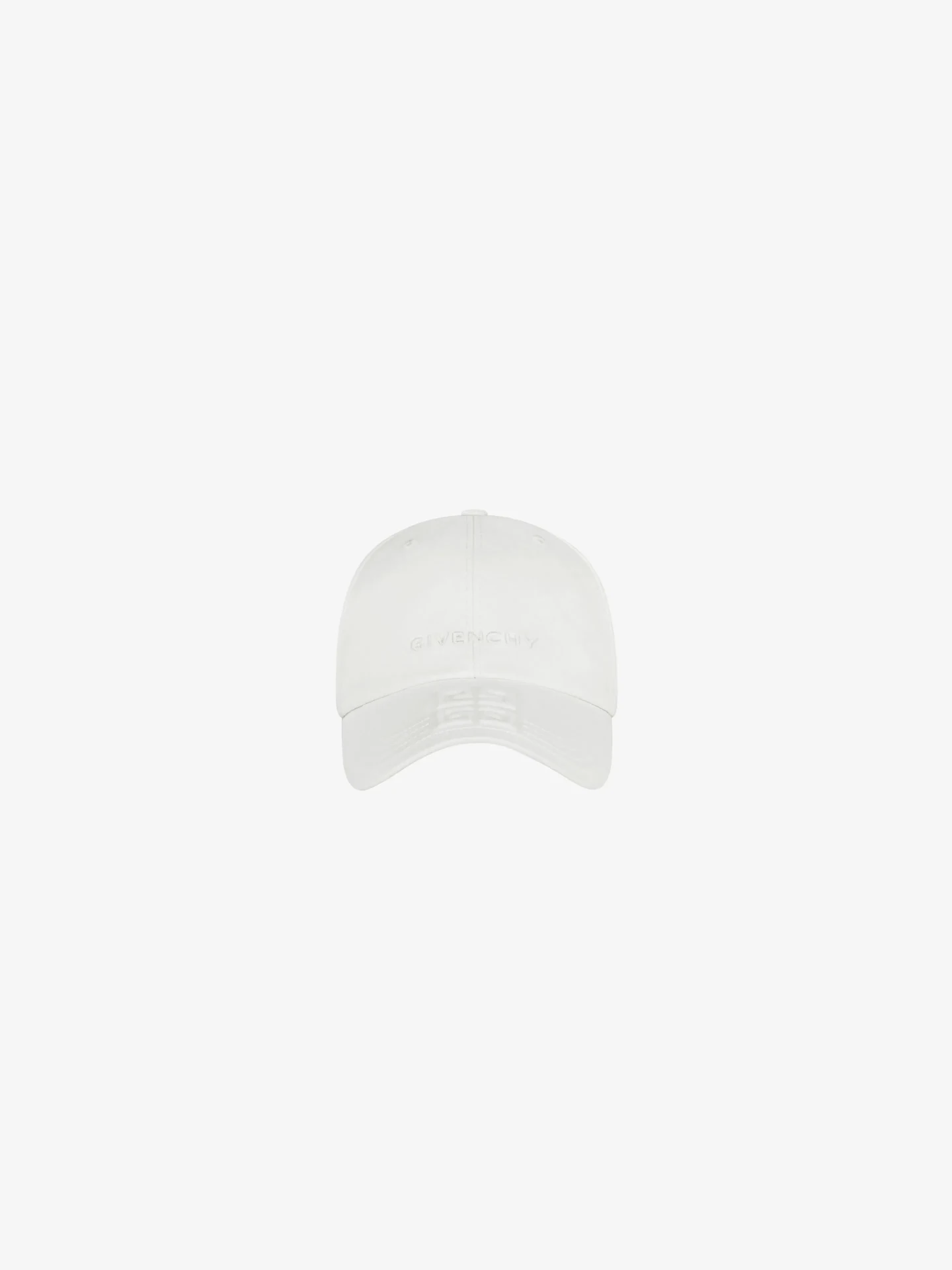 Casquette luxe brodée 4G toile coton blanc Givenchy-influensse