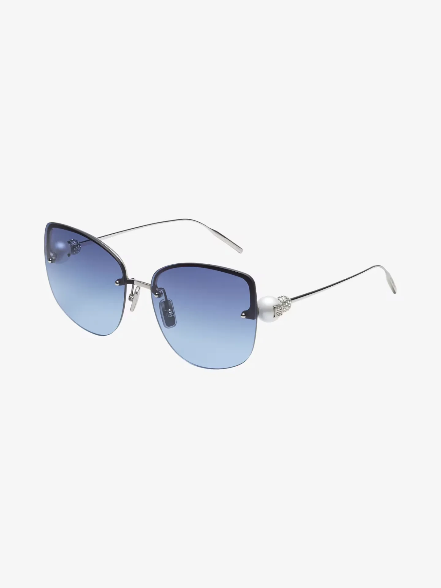 Lunettes de soleil 4G Pearl métal cristaux bleu argent Givenchy-influensse