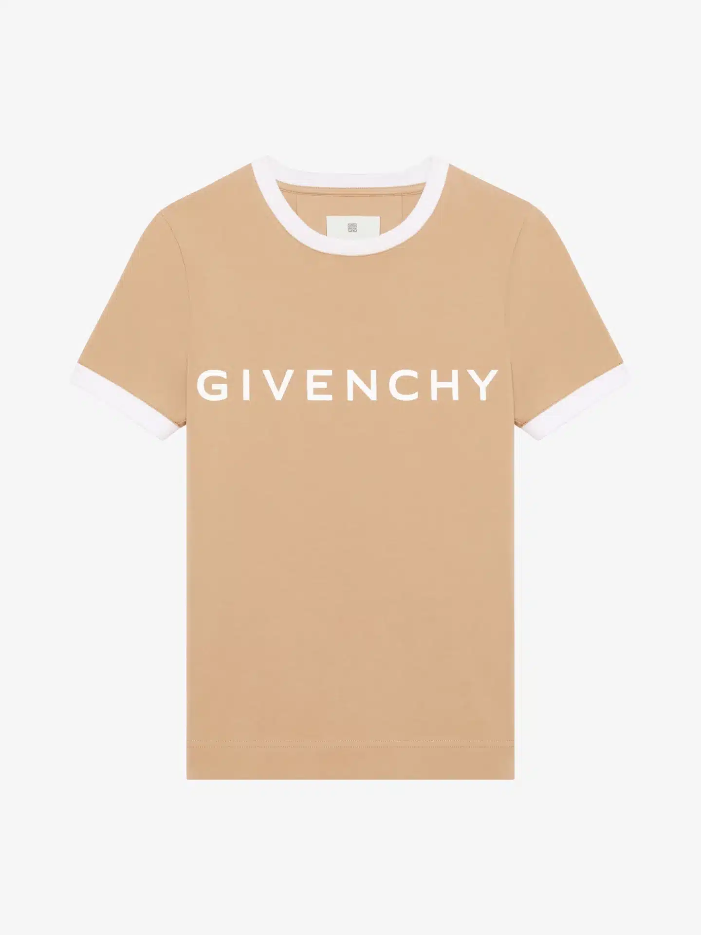 T-shirt slim Archetype coton beige cappuccino Givenchy-influensse