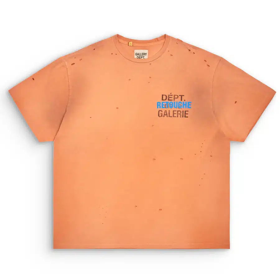 Tee French endommagé retouché orange Gallery Dept.-influensse
